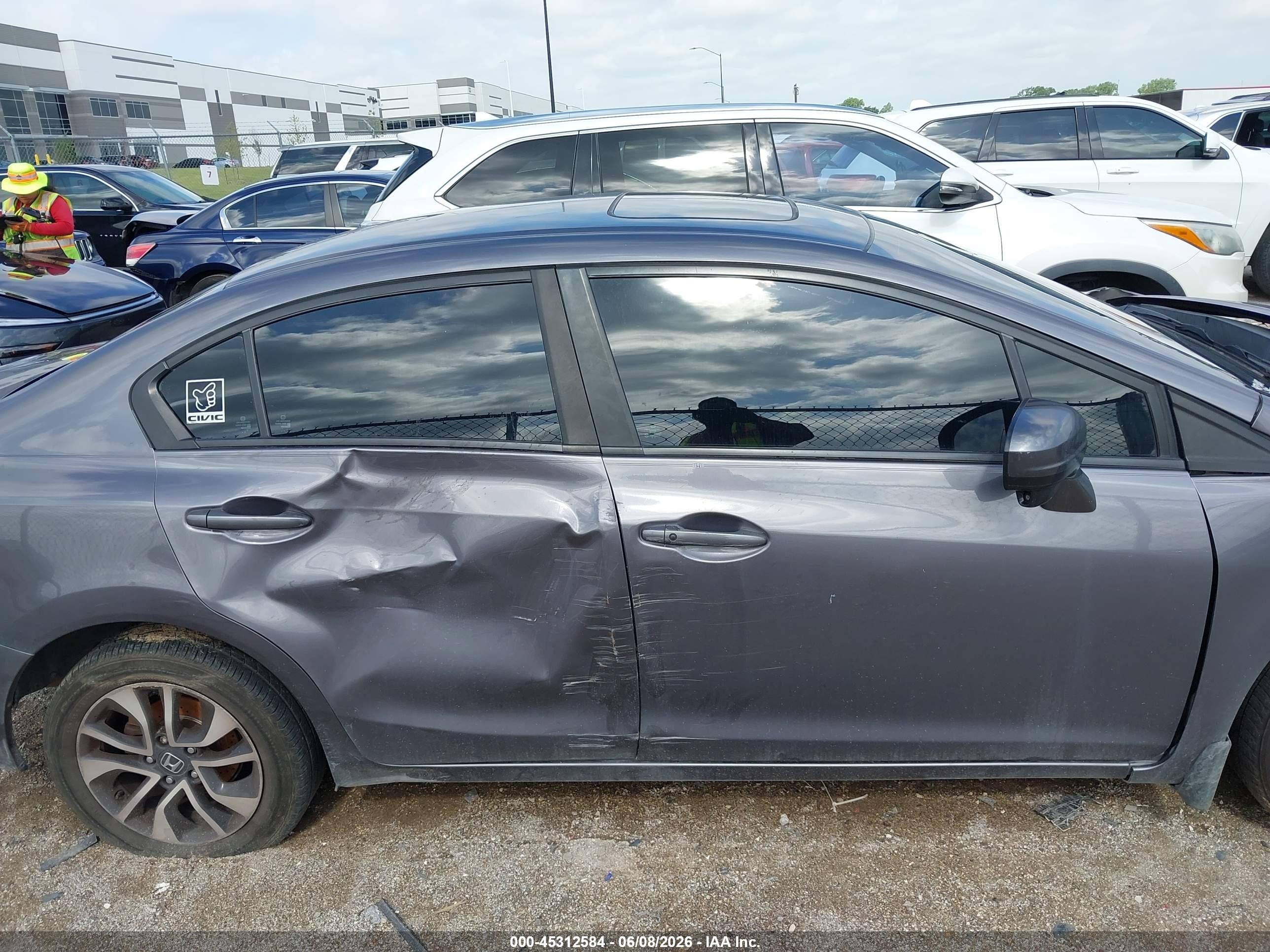 2014 Honda Civic Ex Gray vin: 19XFB2F8XEE060167