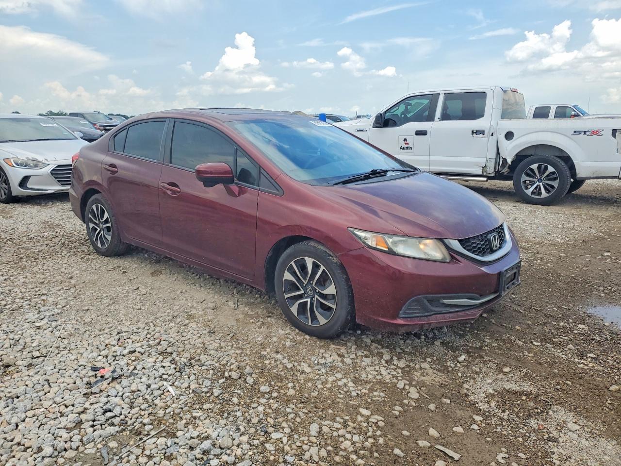 2014 Honda Civic Maroon vin: 19XFB2F8XEE073193
