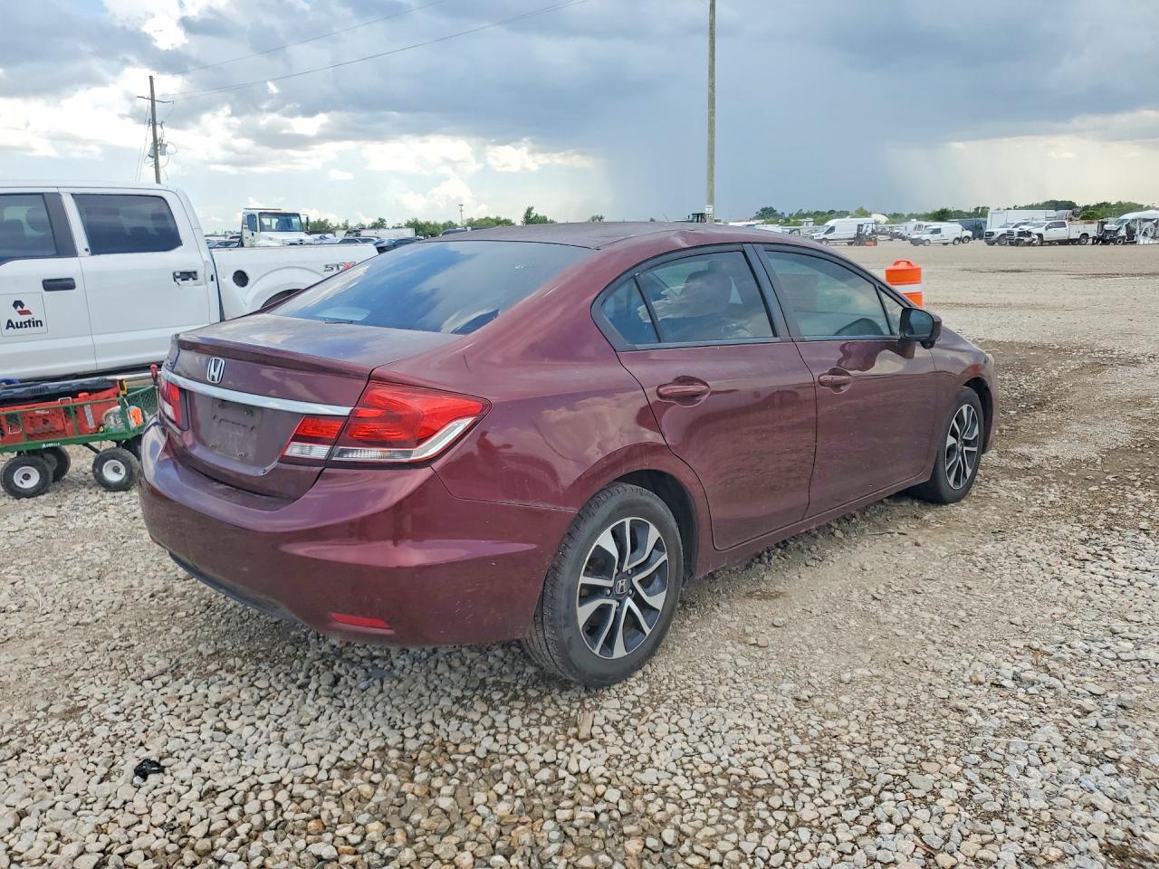 2014 Honda Civic Maroon vin: 19XFB2F8XEE073193