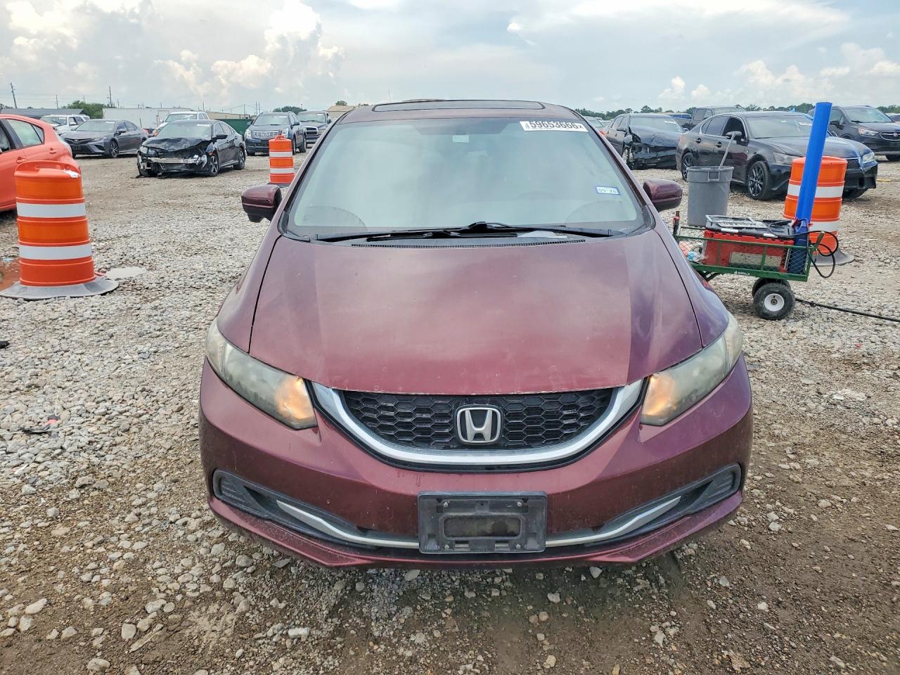 2014 Honda Civic Maroon vin: 19XFB2F8XEE073193