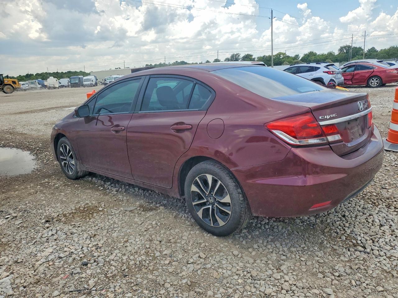 2014 Honda Civic Maroon vin: 19XFB2F8XEE073193