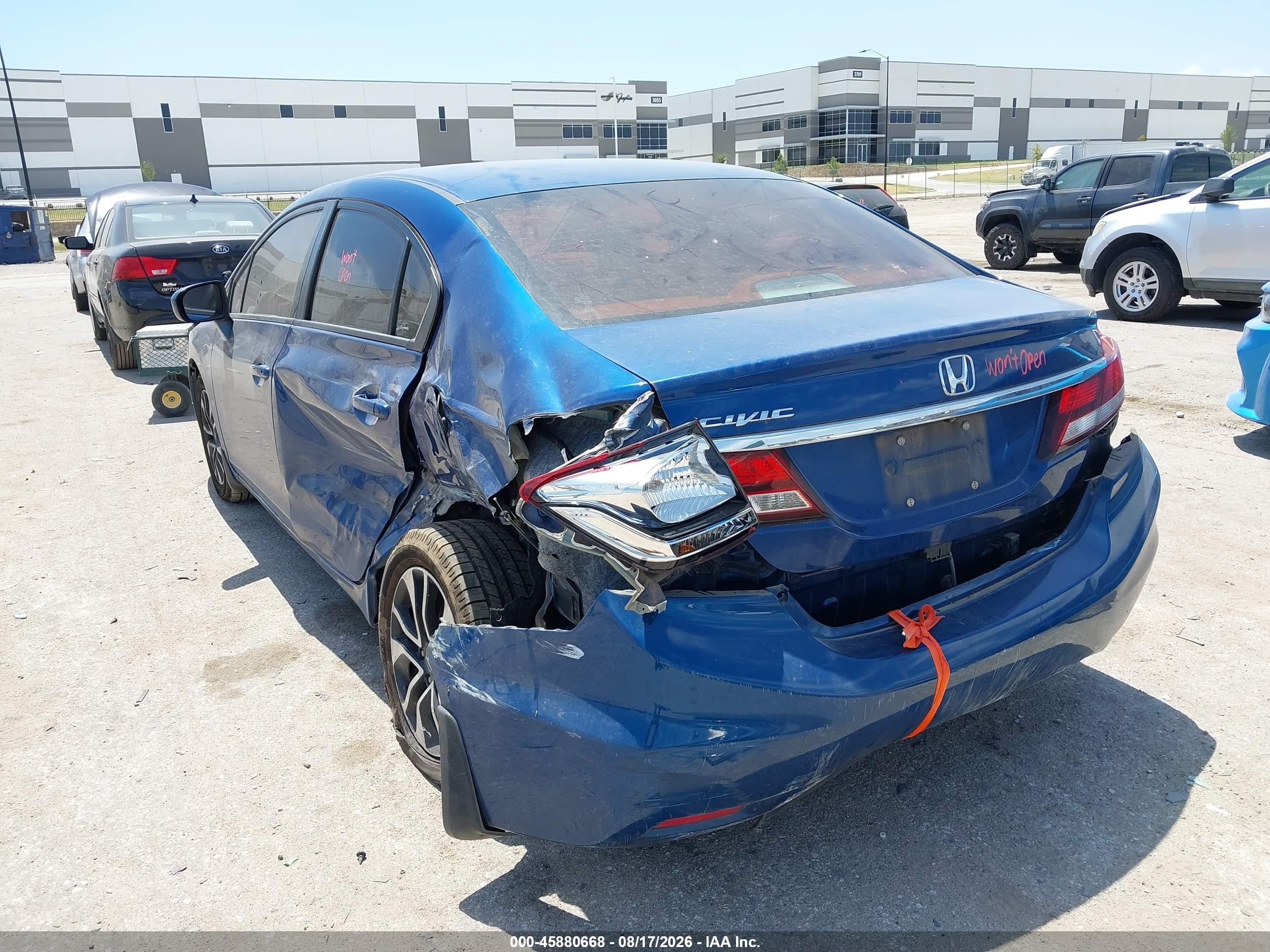 2014 Honda Civic Ex Blue vin: 19XFB2F8XEE079818