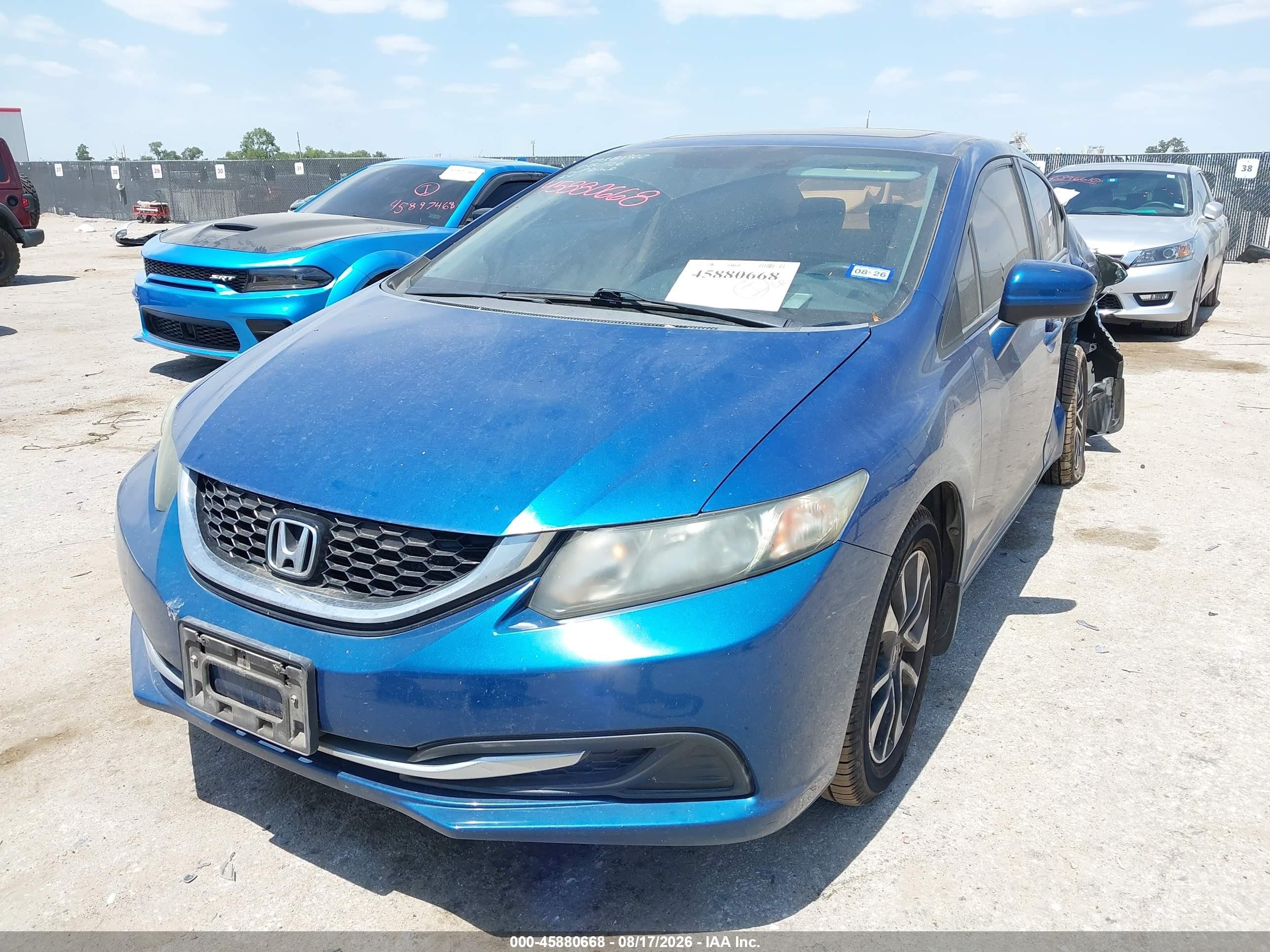 2014 Honda Civic Ex Blue vin: 19XFB2F8XEE079818