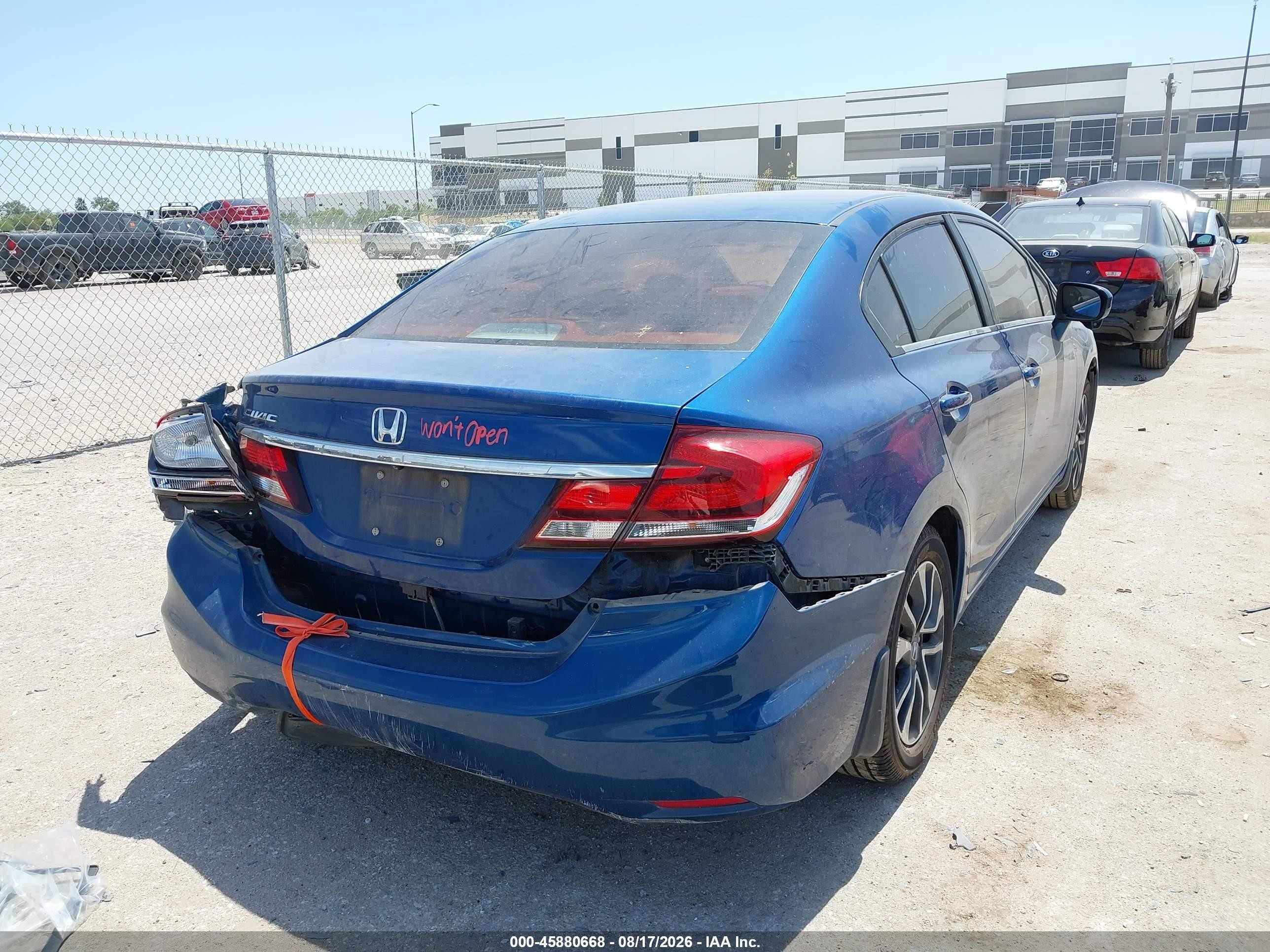 2014 Honda Civic Ex Blue vin: 19XFB2F8XEE079818