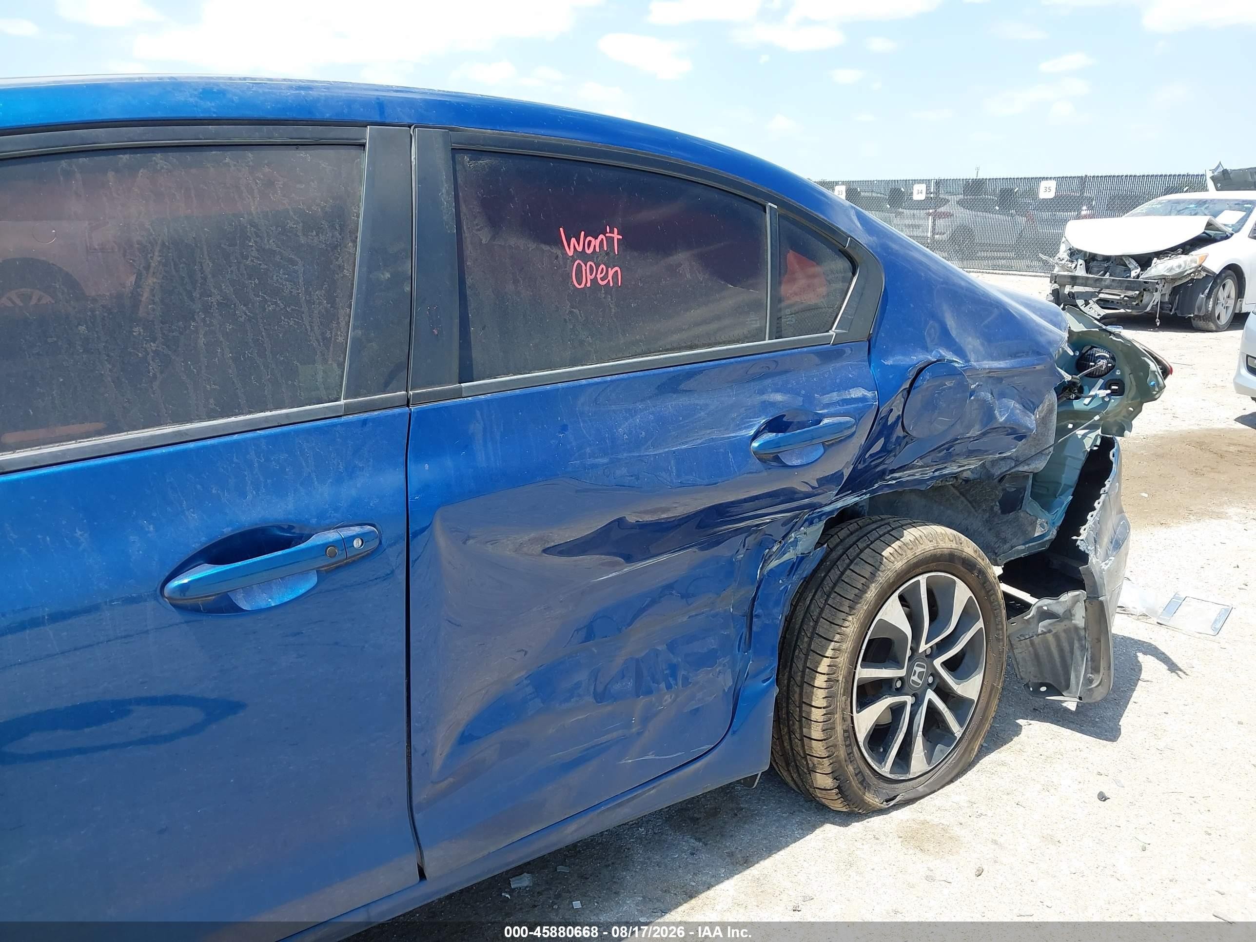 2014 Honda Civic Ex Blue vin: 19XFB2F8XEE079818
