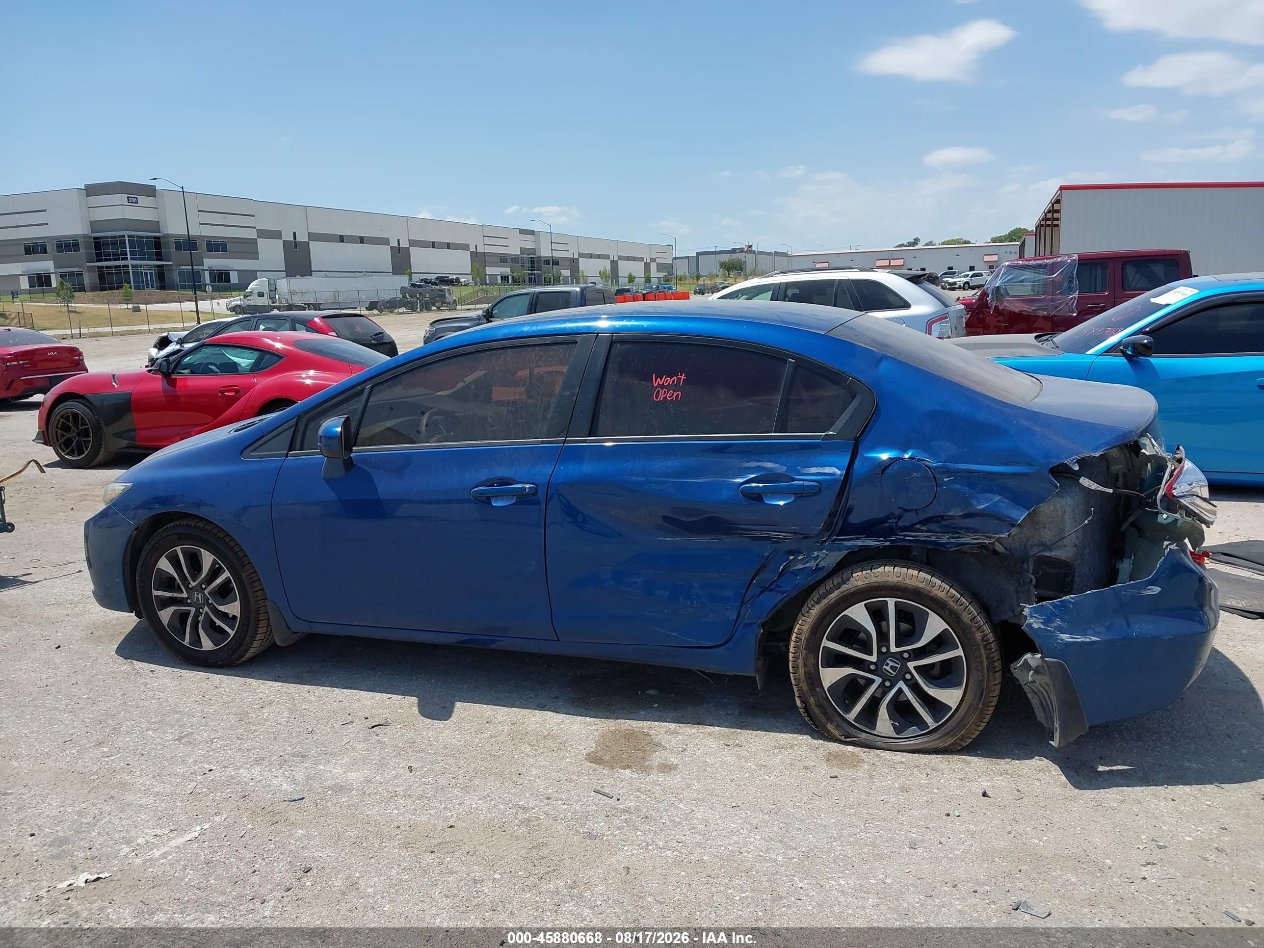 2014 Honda Civic Ex Blue vin: 19XFB2F8XEE079818