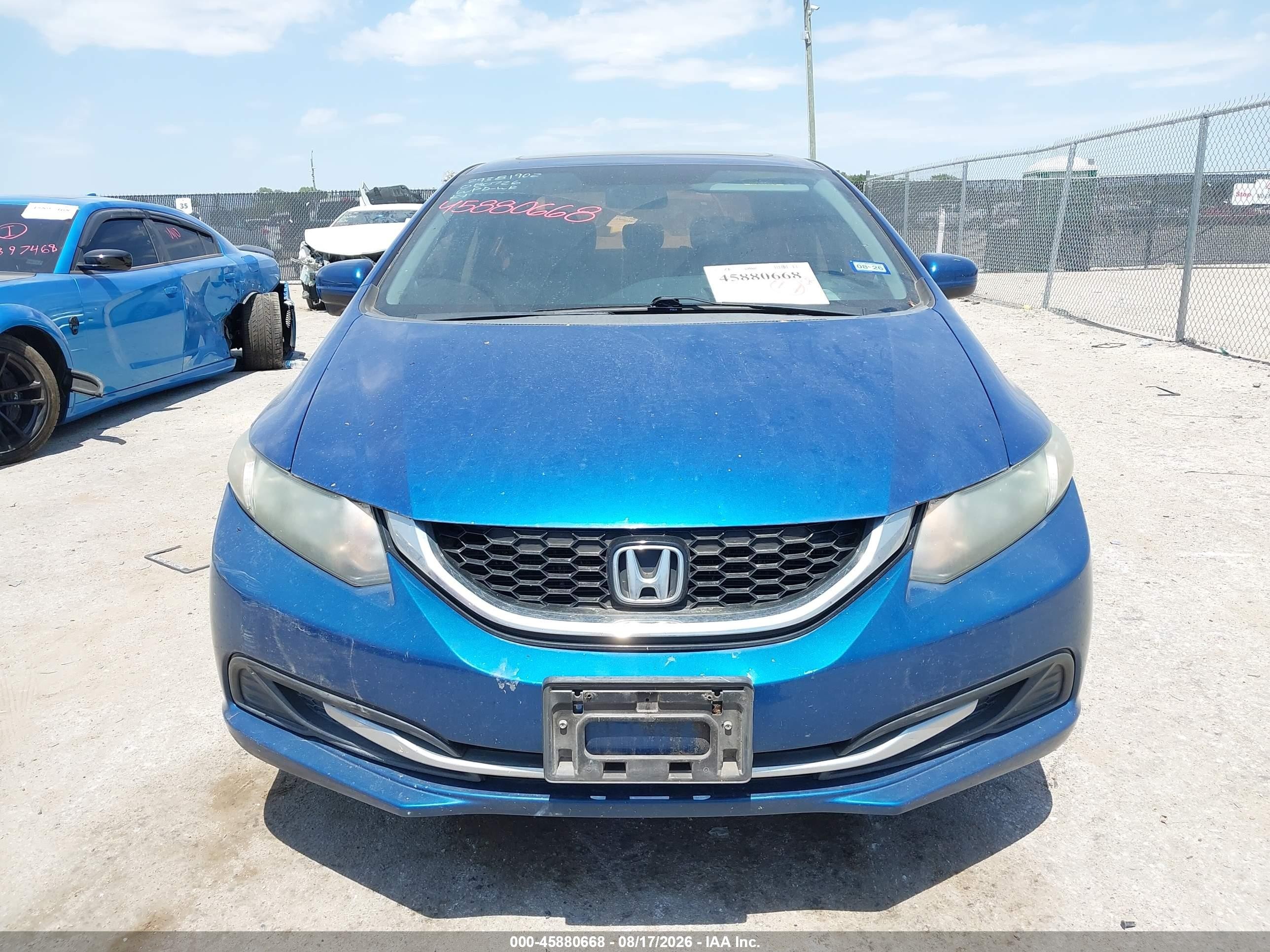 2014 Honda Civic Ex Blue vin: 19XFB2F8XEE079818