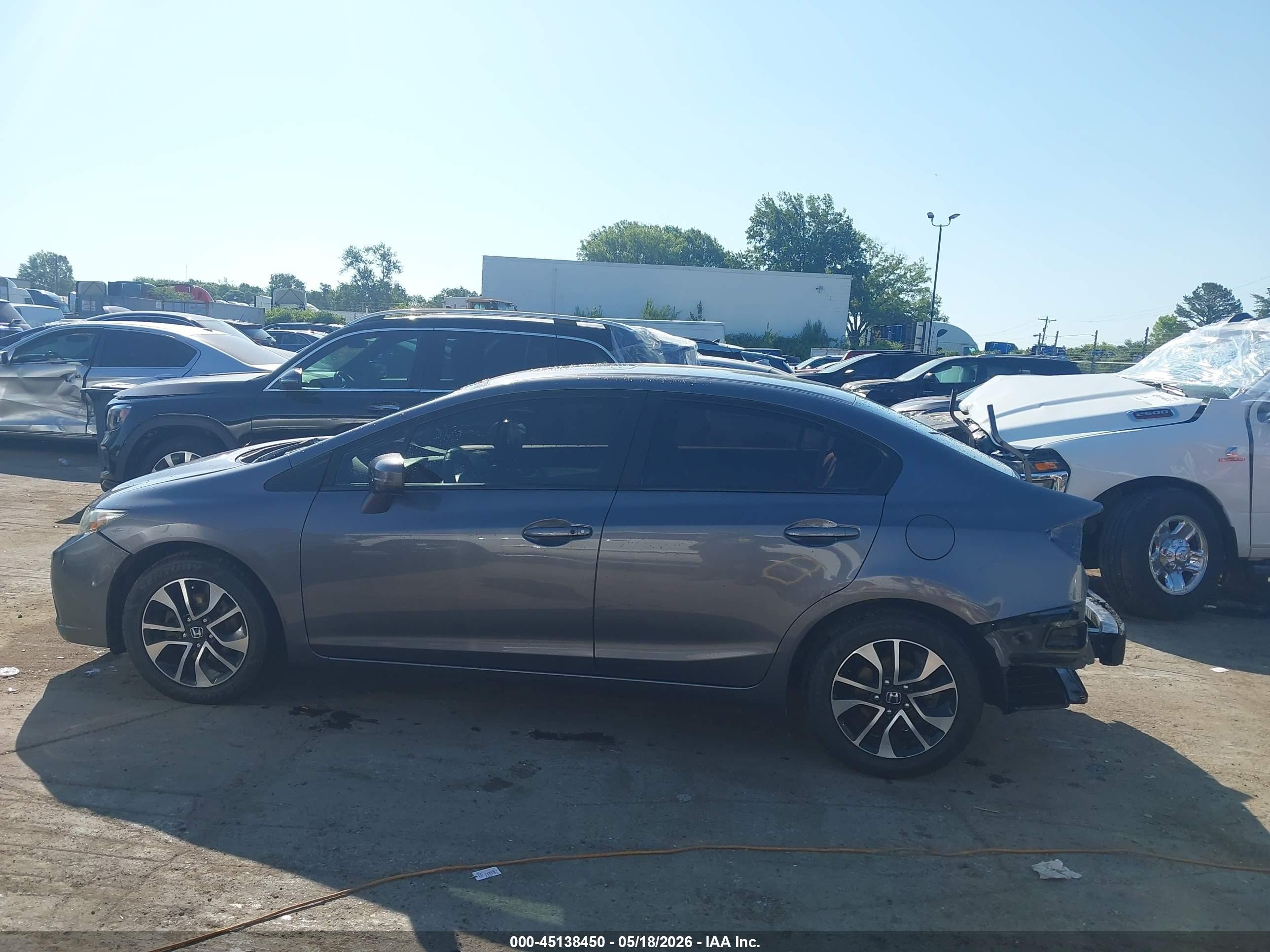 2014 Honda Civic Ex Gray vin: 19XFB2F8XEE224274
