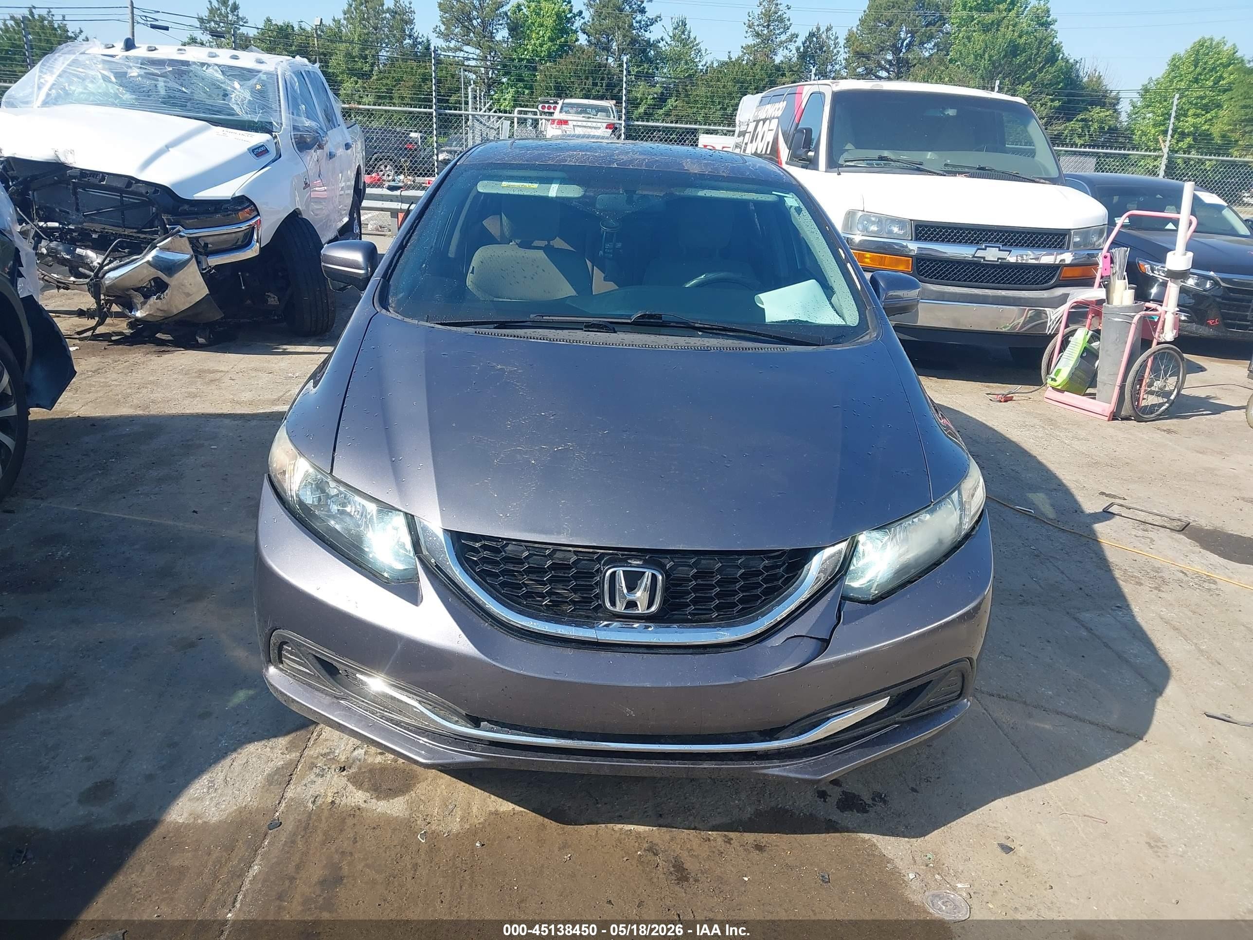 2014 Honda Civic Ex Gray vin: 19XFB2F8XEE224274