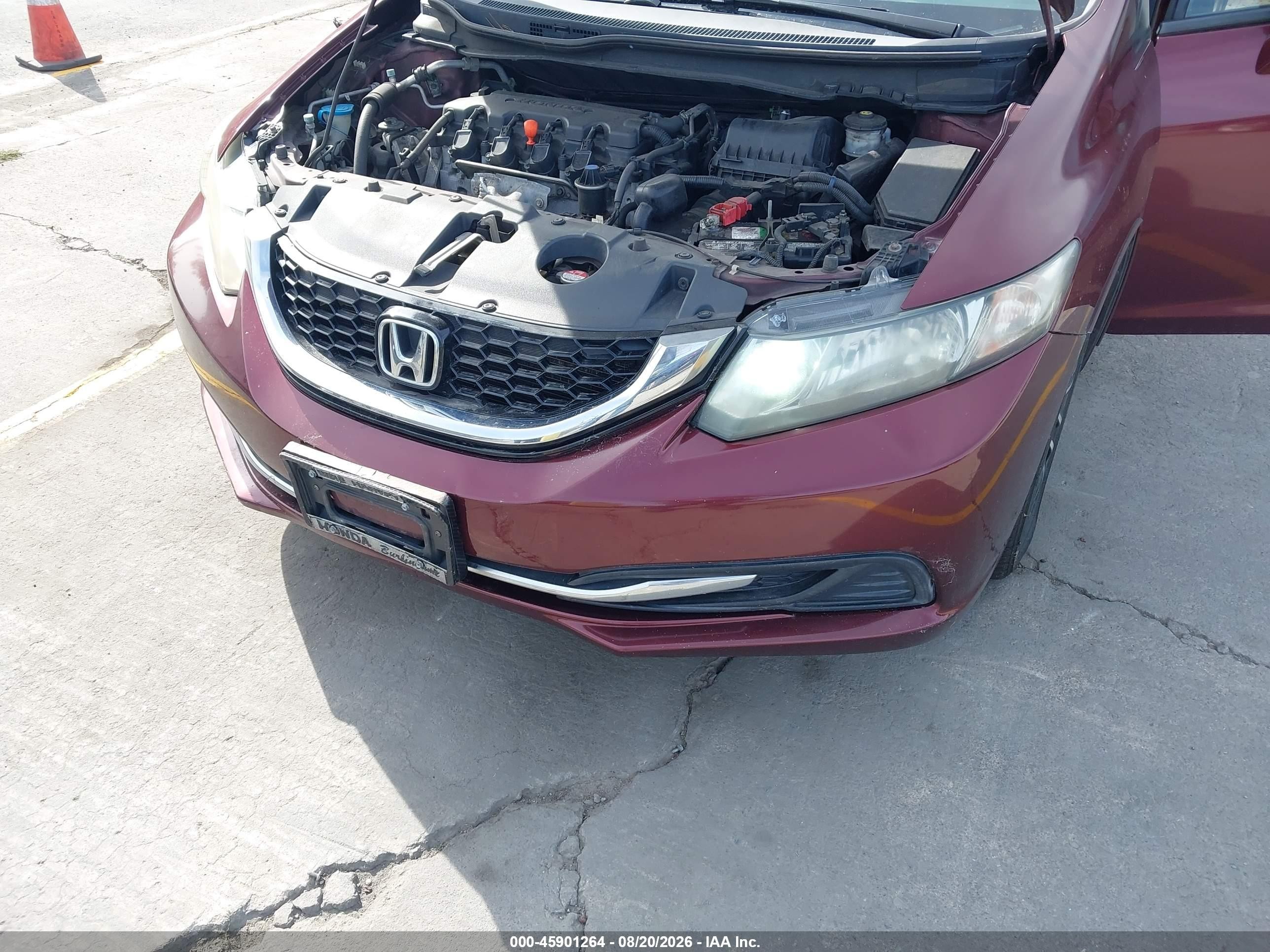 2014 Honda Civic Ex Burgundy vin: 19XFB2F8XEE245402