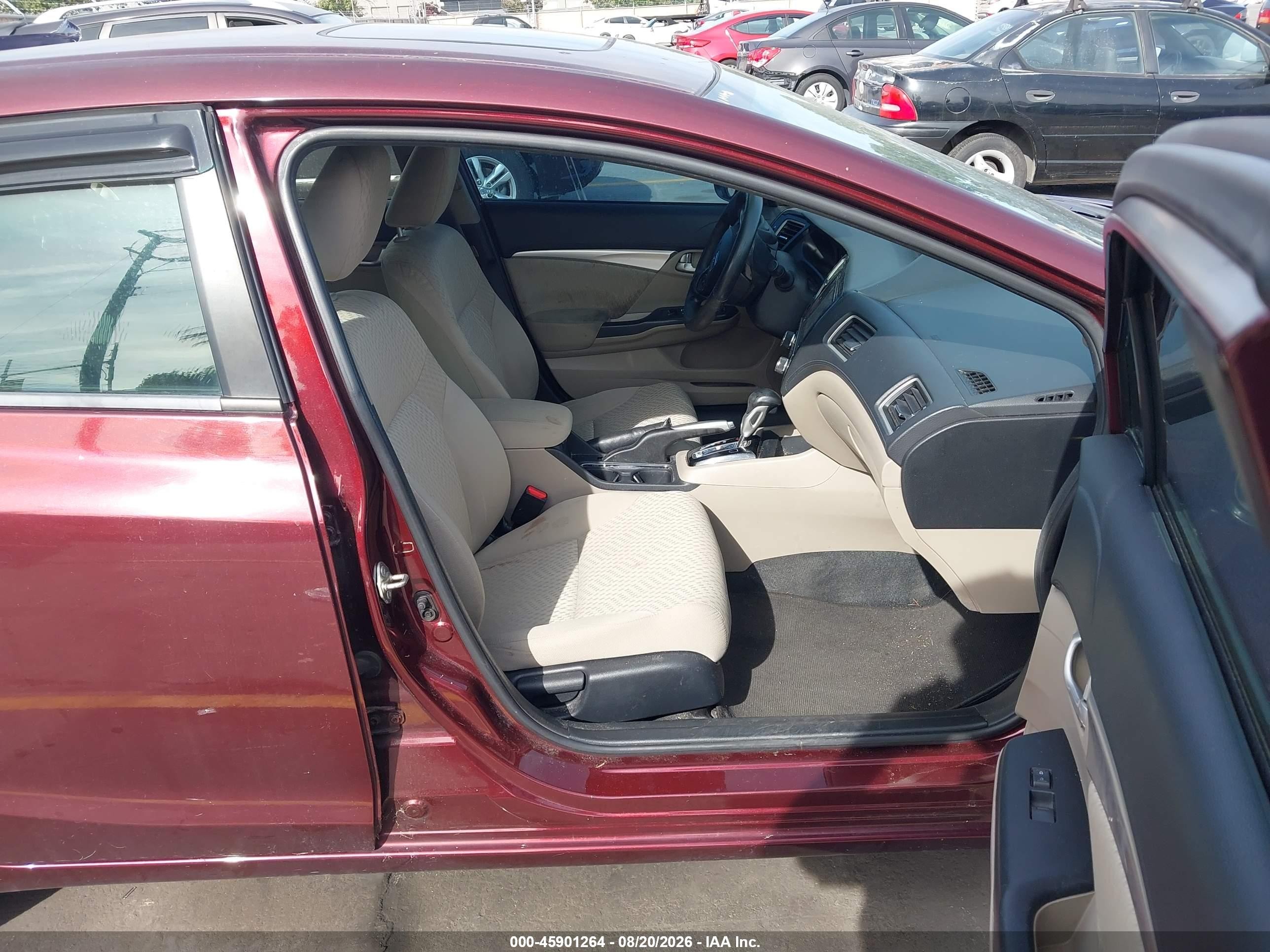 2014 Honda Civic Ex Burgundy vin: 19XFB2F8XEE245402
