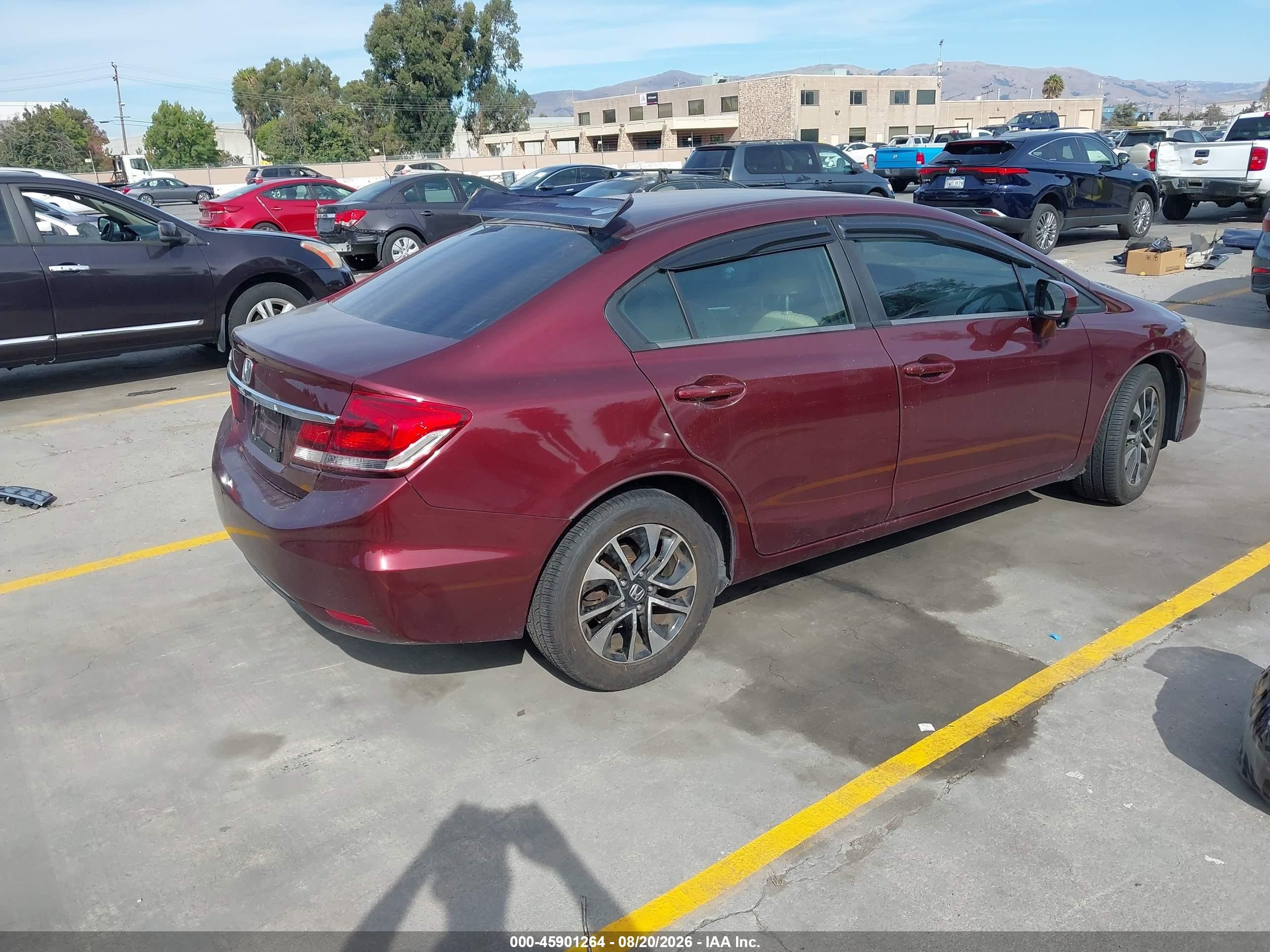 2014 Honda Civic Ex Burgundy vin: 19XFB2F8XEE245402