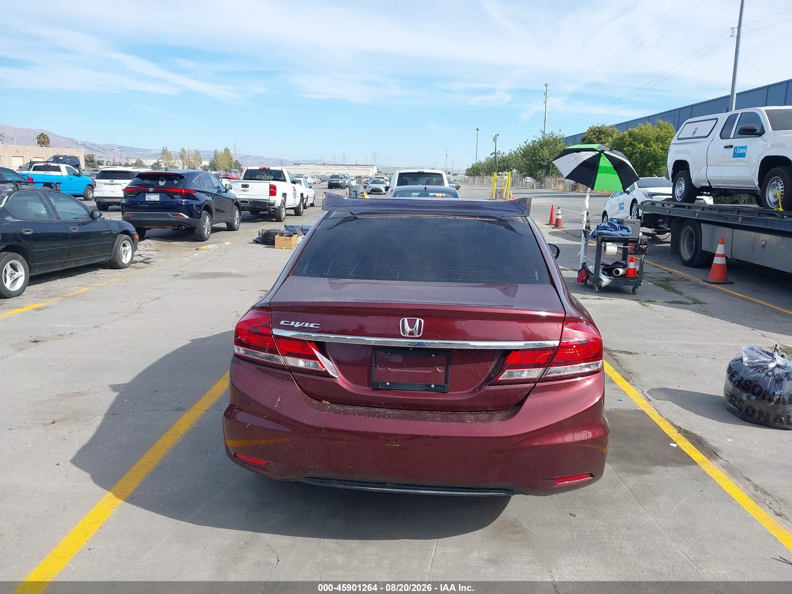 2014 Honda Civic Ex Burgundy vin: 19XFB2F8XEE245402
