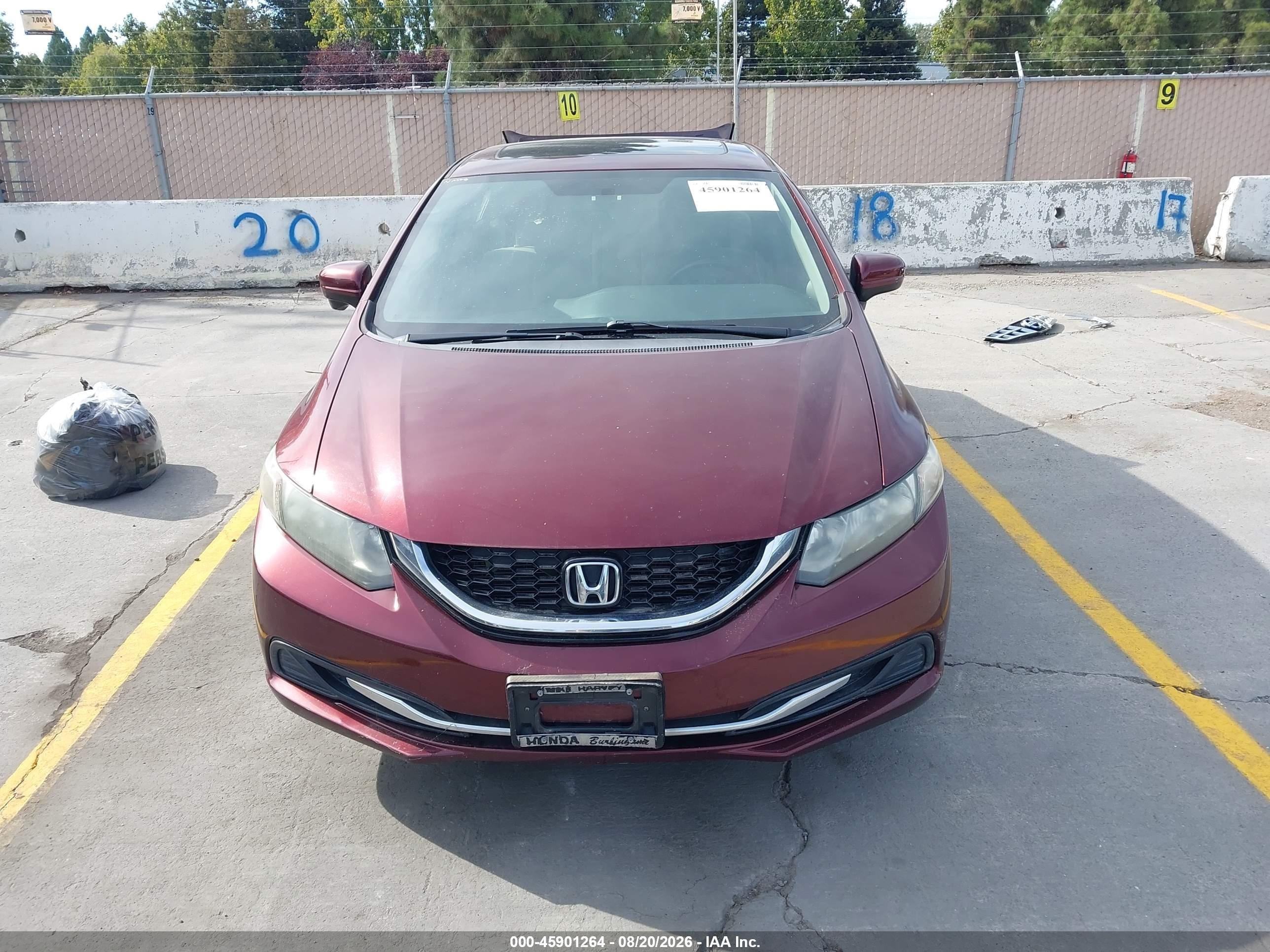 2014 Honda Civic Ex Burgundy vin: 19XFB2F8XEE245402