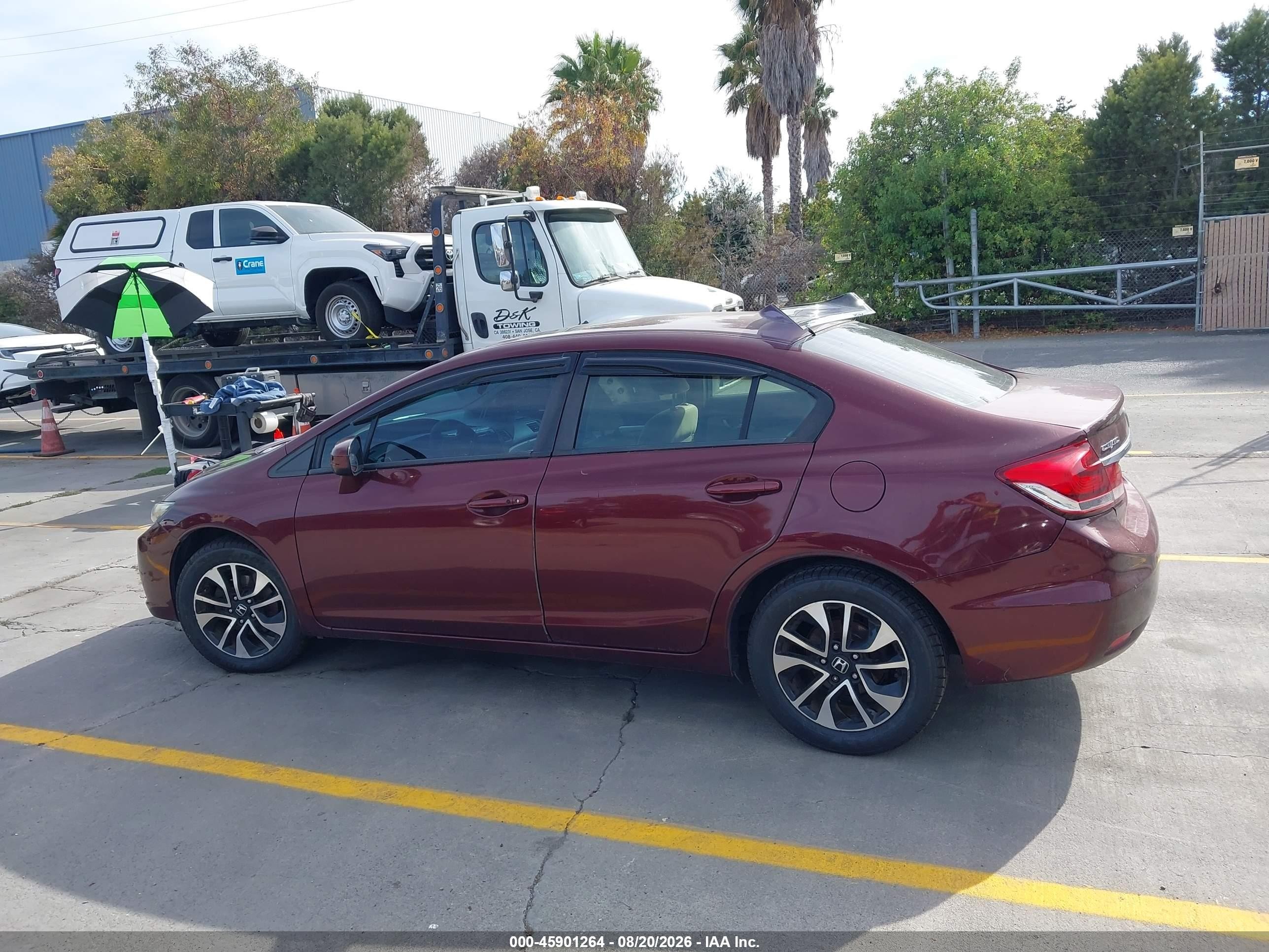2014 Honda Civic Ex Burgundy vin: 19XFB2F8XEE245402