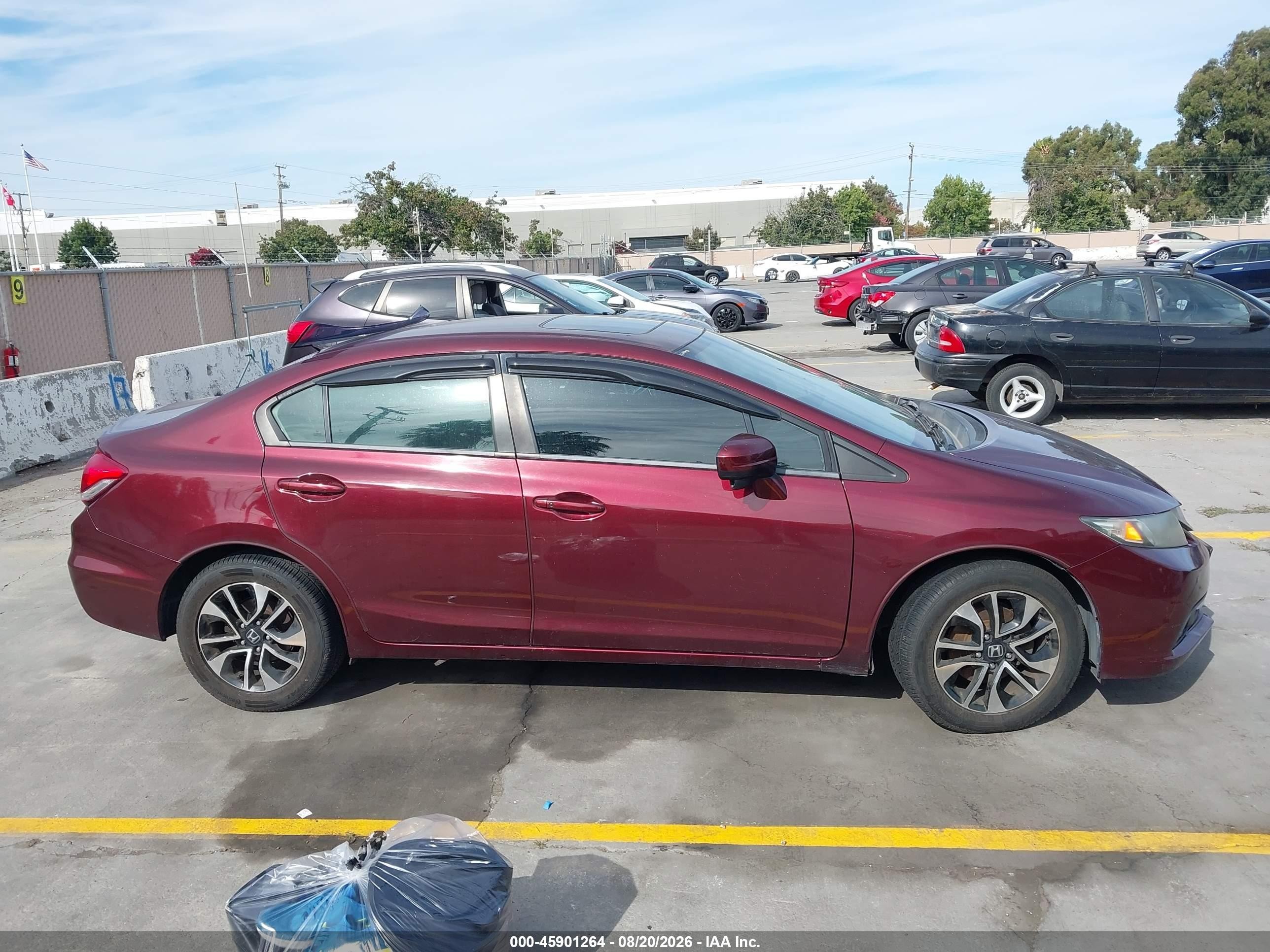 2014 Honda Civic Ex Burgundy vin: 19XFB2F8XEE245402