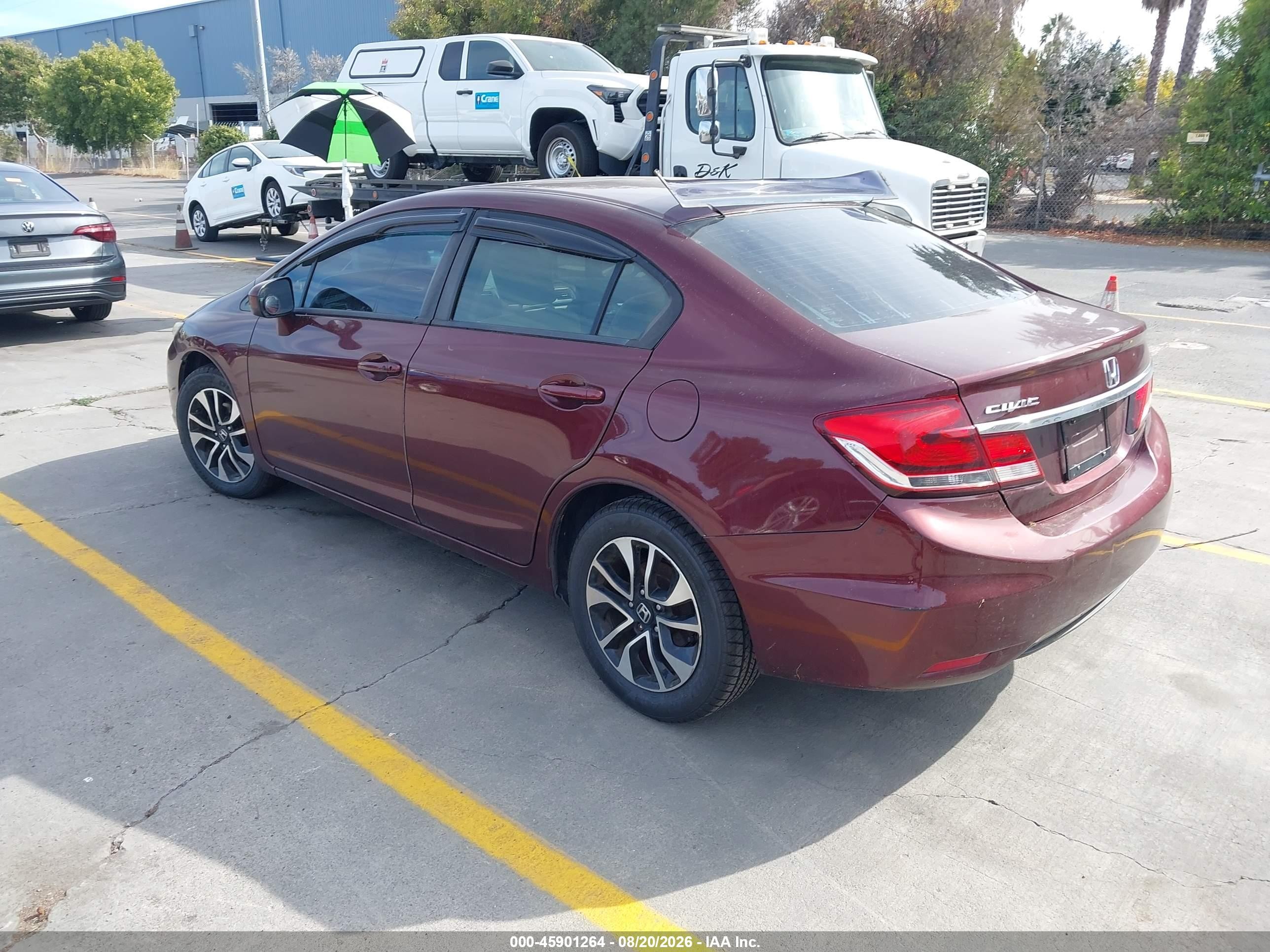 2014 Honda Civic Ex Burgundy vin: 19XFB2F8XEE245402