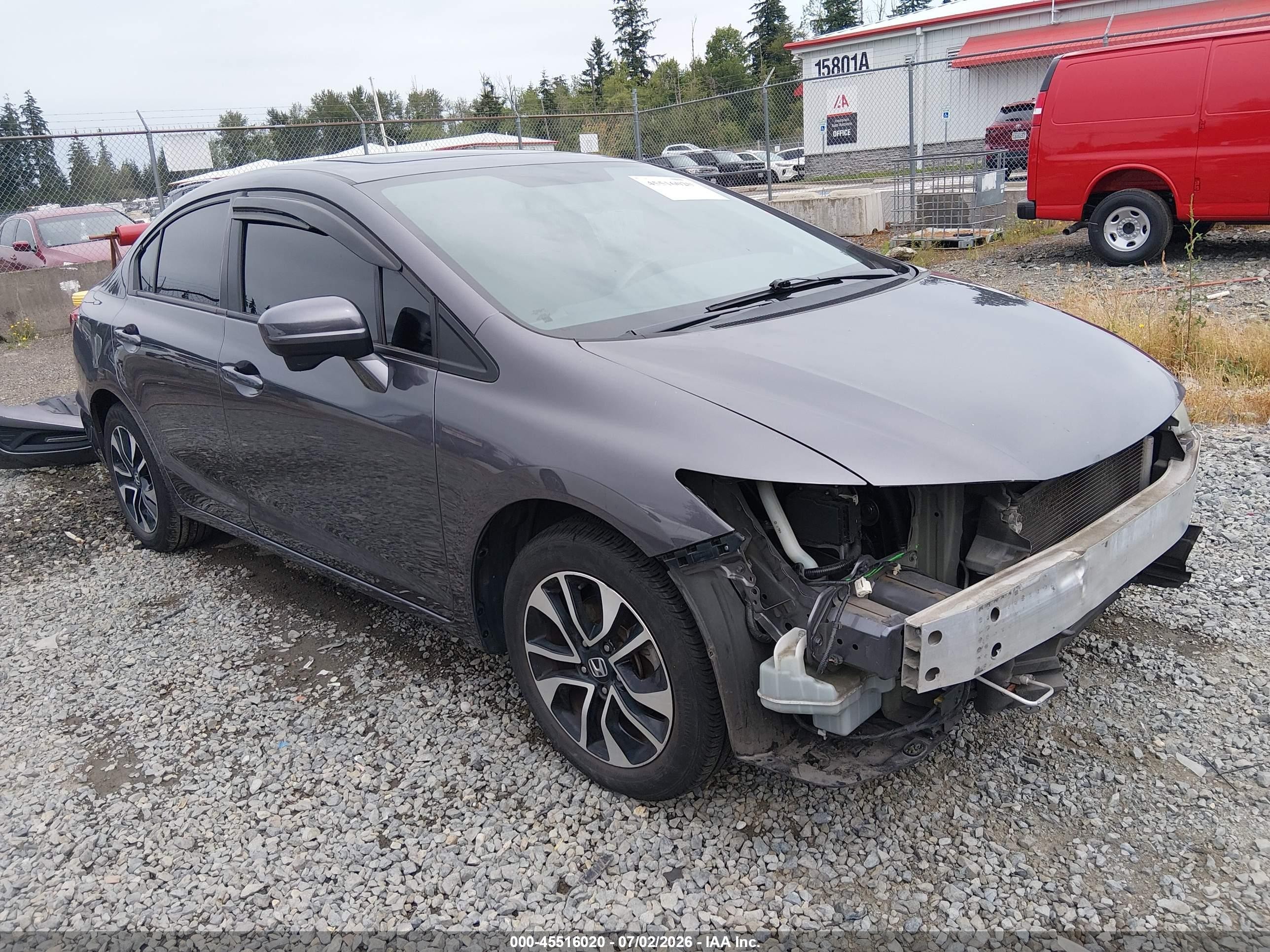2014 Honda Civic Ex Gray vin: 19XFB2F8XEE267710