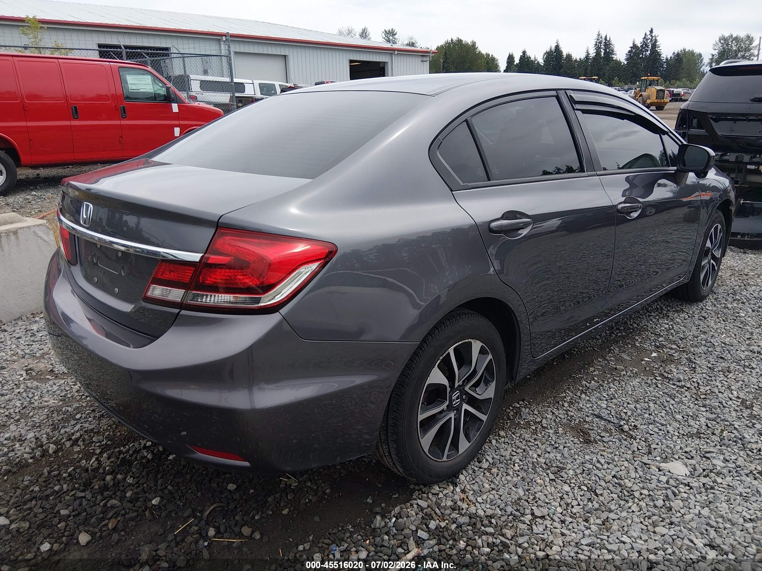 2014 Honda Civic Ex Серый vin: 19XFB2F8XEE267710