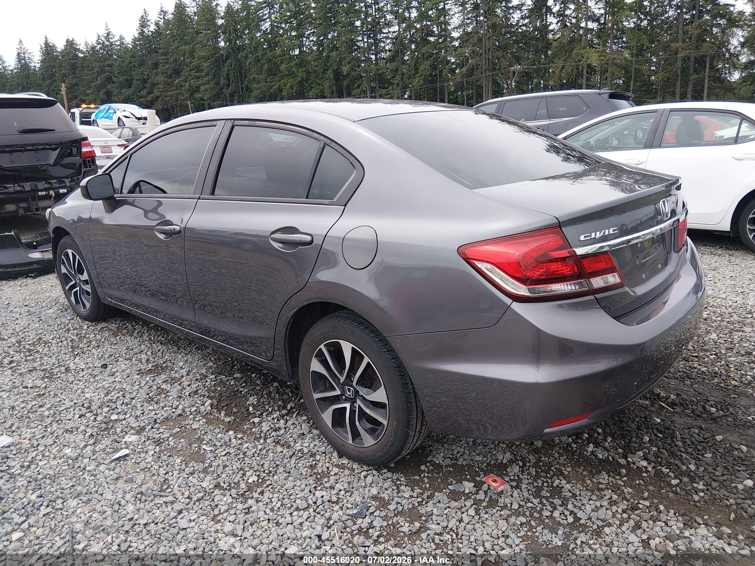 2014 Honda Civic Ex Серый vin: 19XFB2F8XEE267710