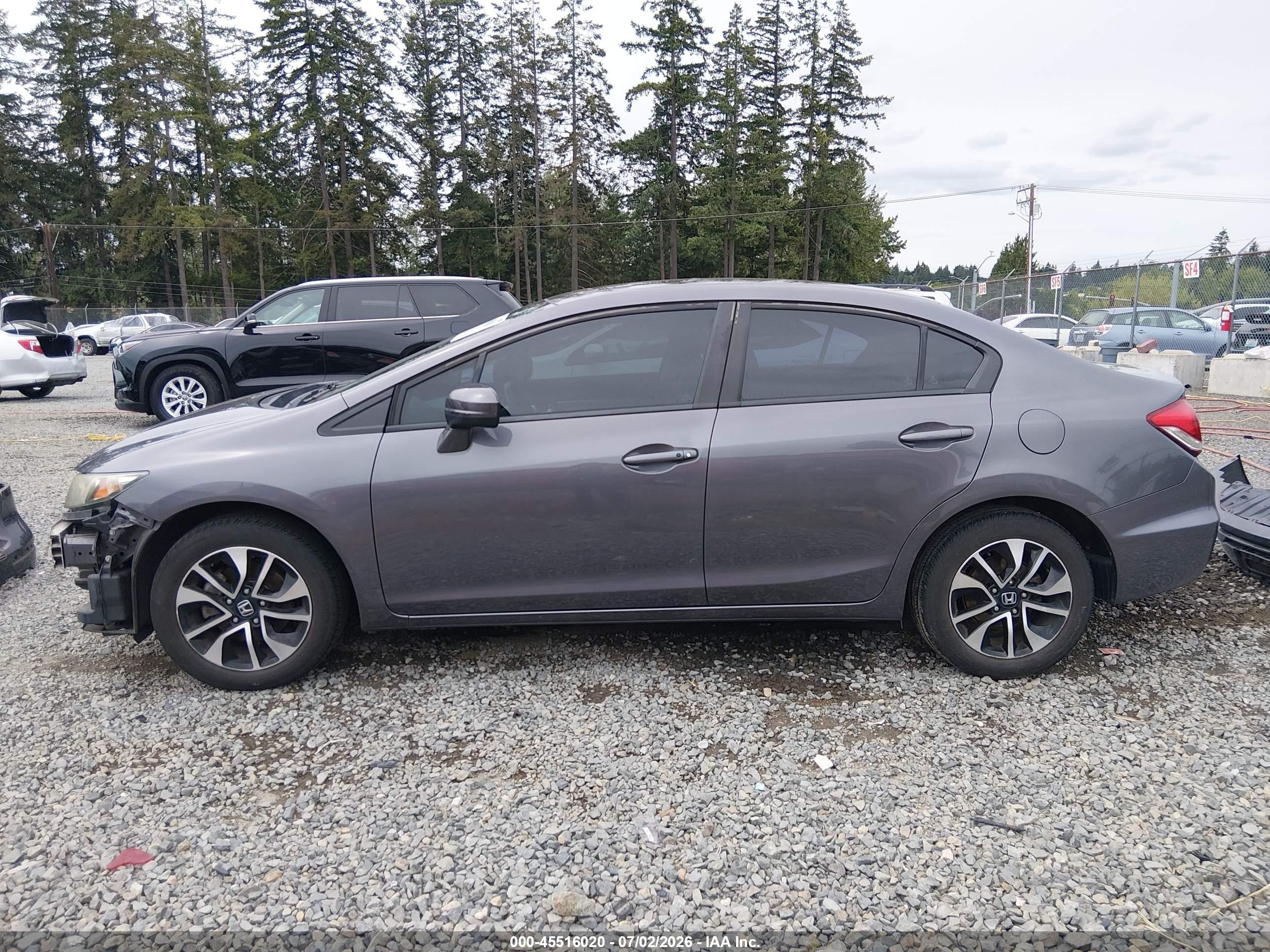 2014 Honda Civic Ex Серый vin: 19XFB2F8XEE267710