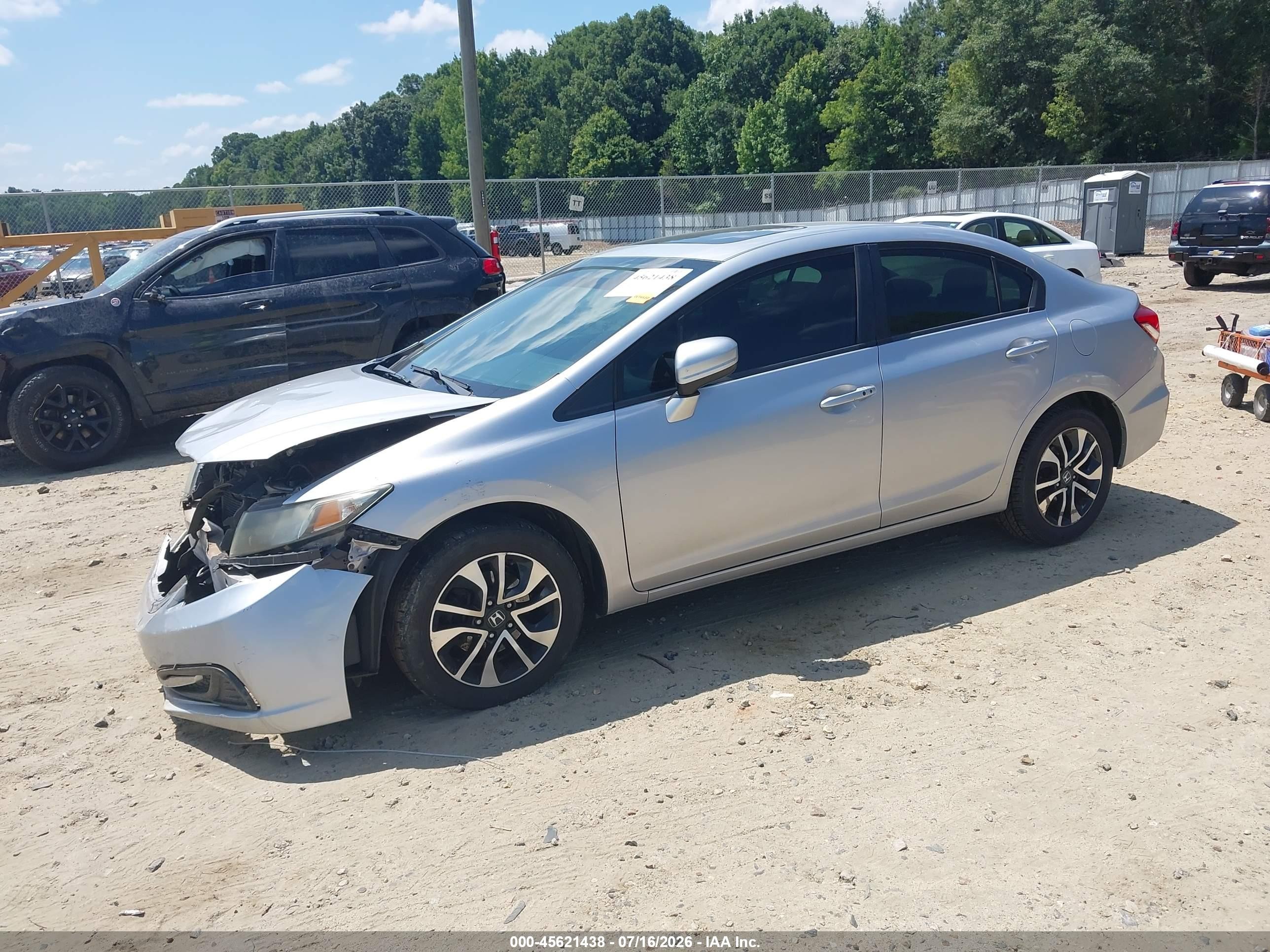 2014 Honda Civic Ex Silver vin: 19XFB2F8XEE272860