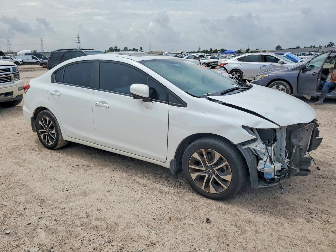 2015 Honda Civic Ex White vin: 19XFB2F8XFE000245