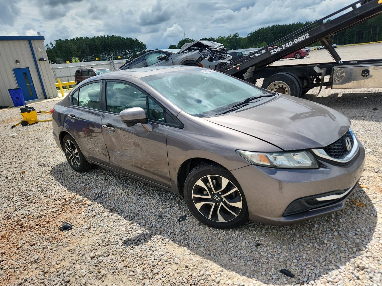 2015 Honda Civic Ex Серый vin: 19XFB2F8XFE002173
