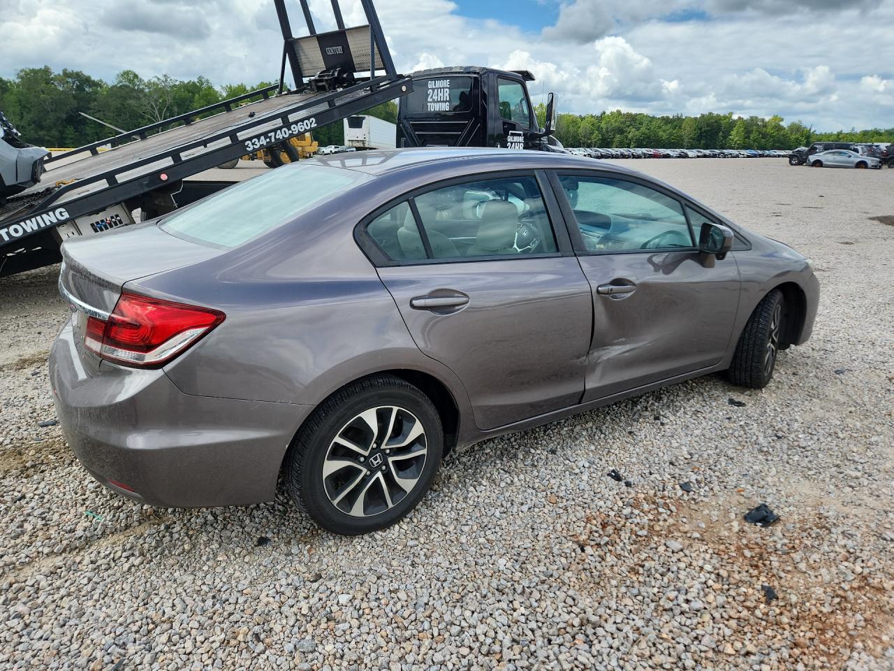 2015 Honda Civic Ex Серый vin: 19XFB2F8XFE002173