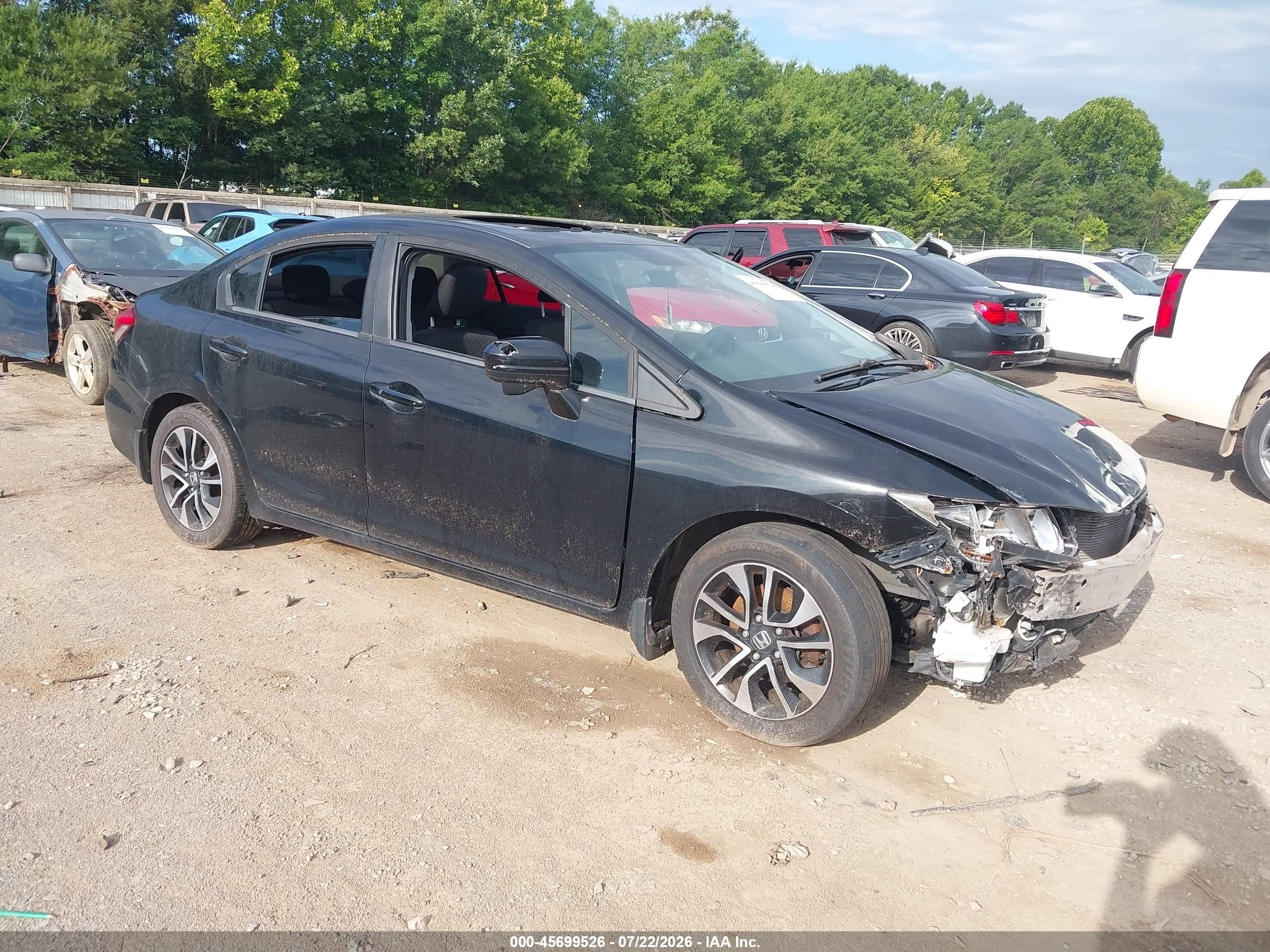 2015 Honda Civic Ex Black vin: 19XFB2F8XFE009057