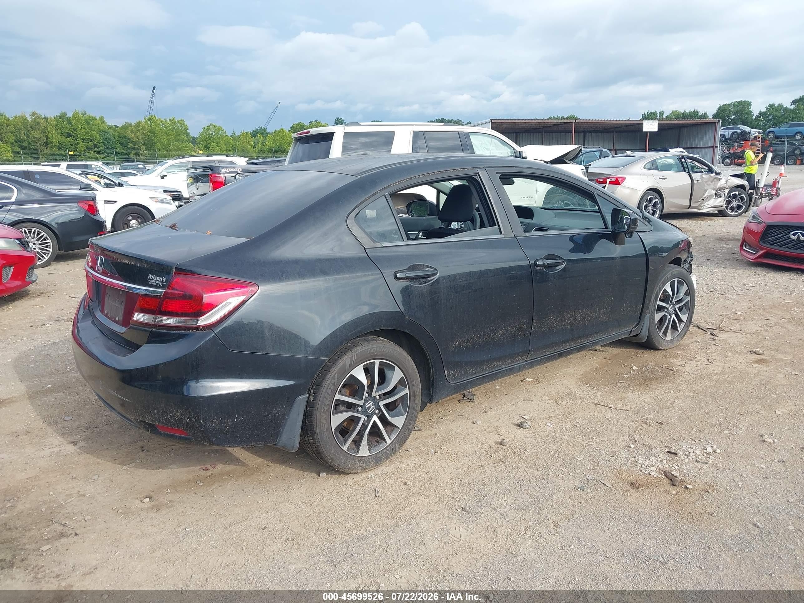 2015 Honda Civic Ex Black vin: 19XFB2F8XFE009057