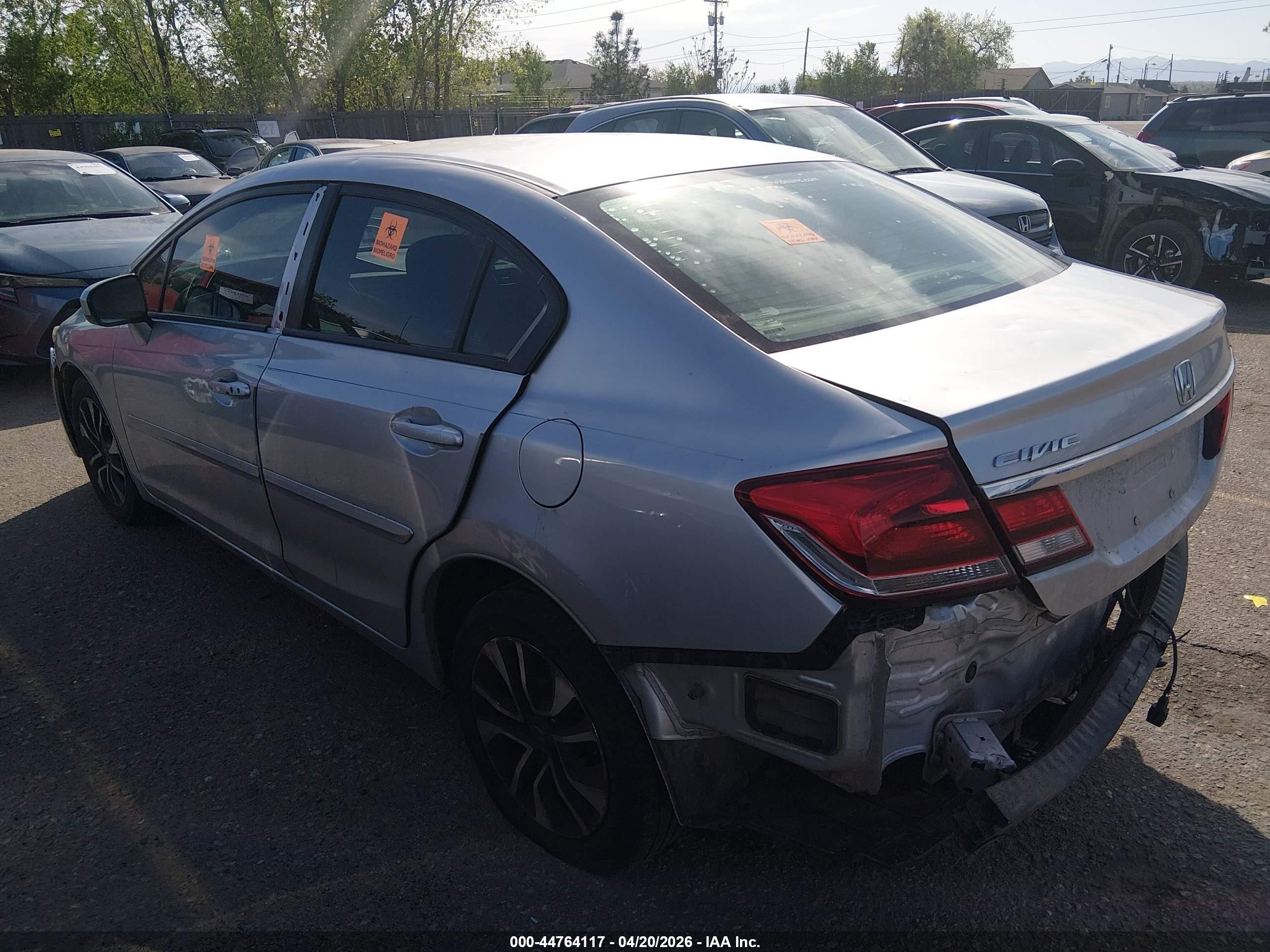 2015 Honda Civic Ex Серый vin: 19XFB2F8XFE022021