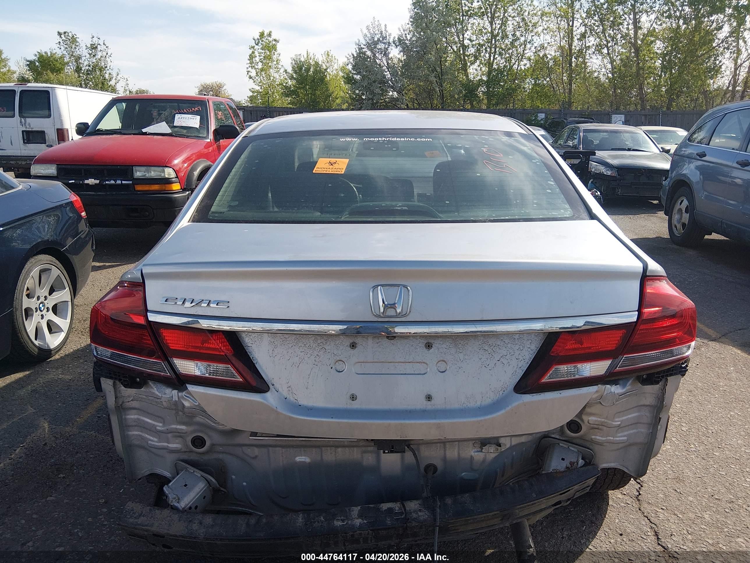 2015 Honda Civic Ex Серый vin: 19XFB2F8XFE022021