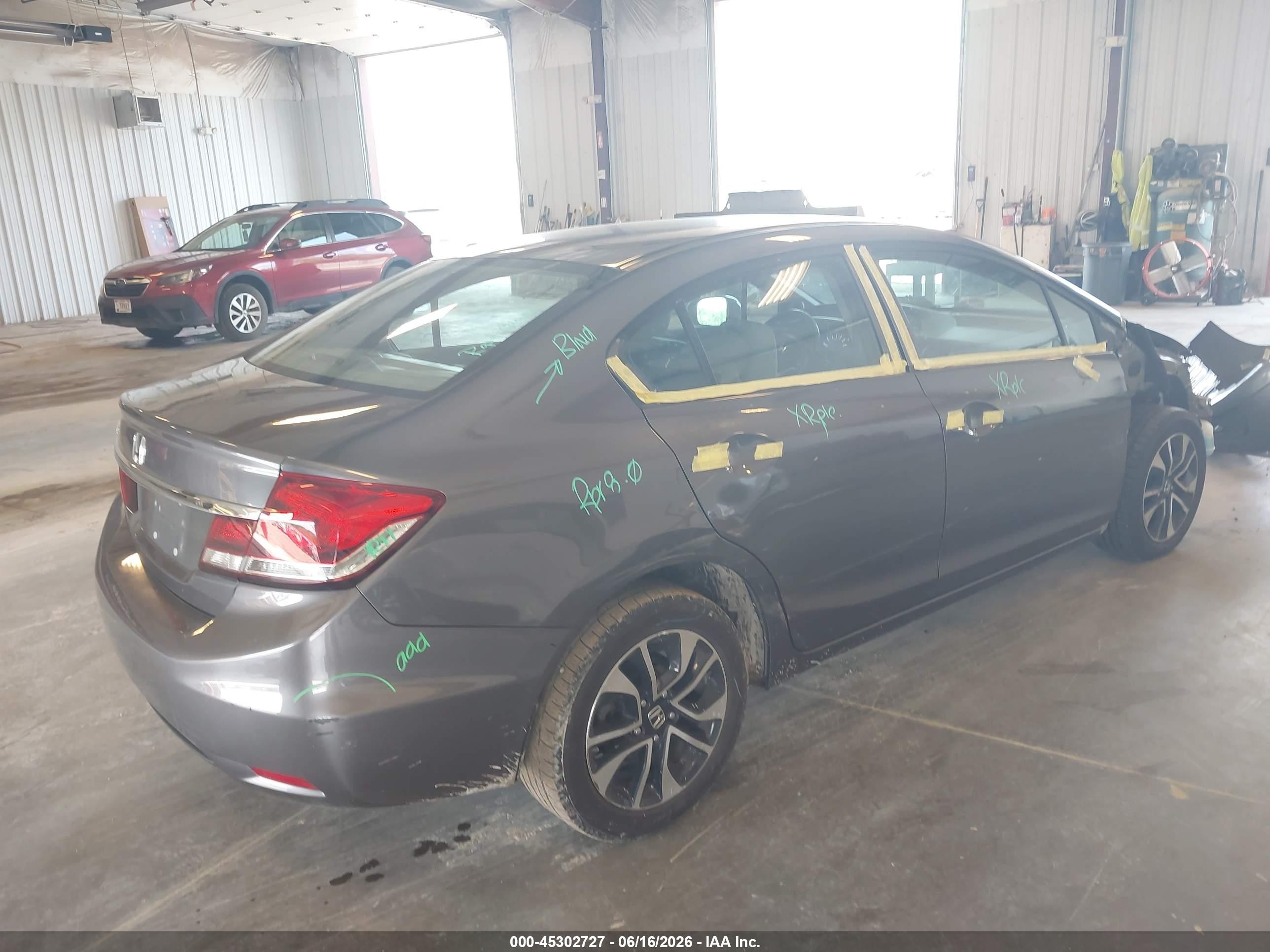 2015 Honda Civic Ex Gray vin: 19XFB2F8XFE107926