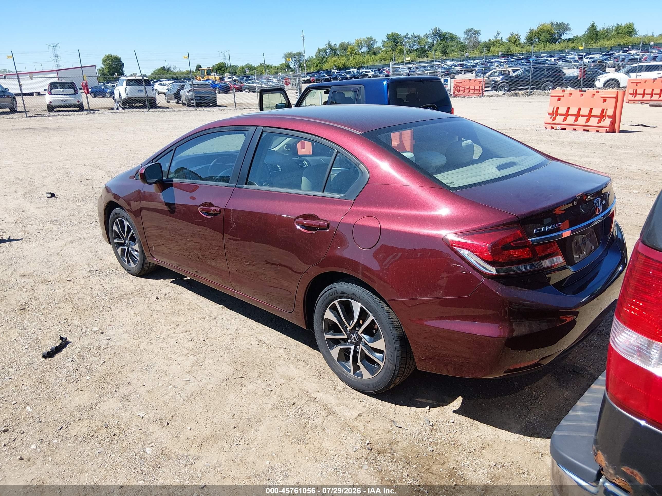 2015 Honda Civic Ex Maroon vin: 19XFB2F8XFE211316