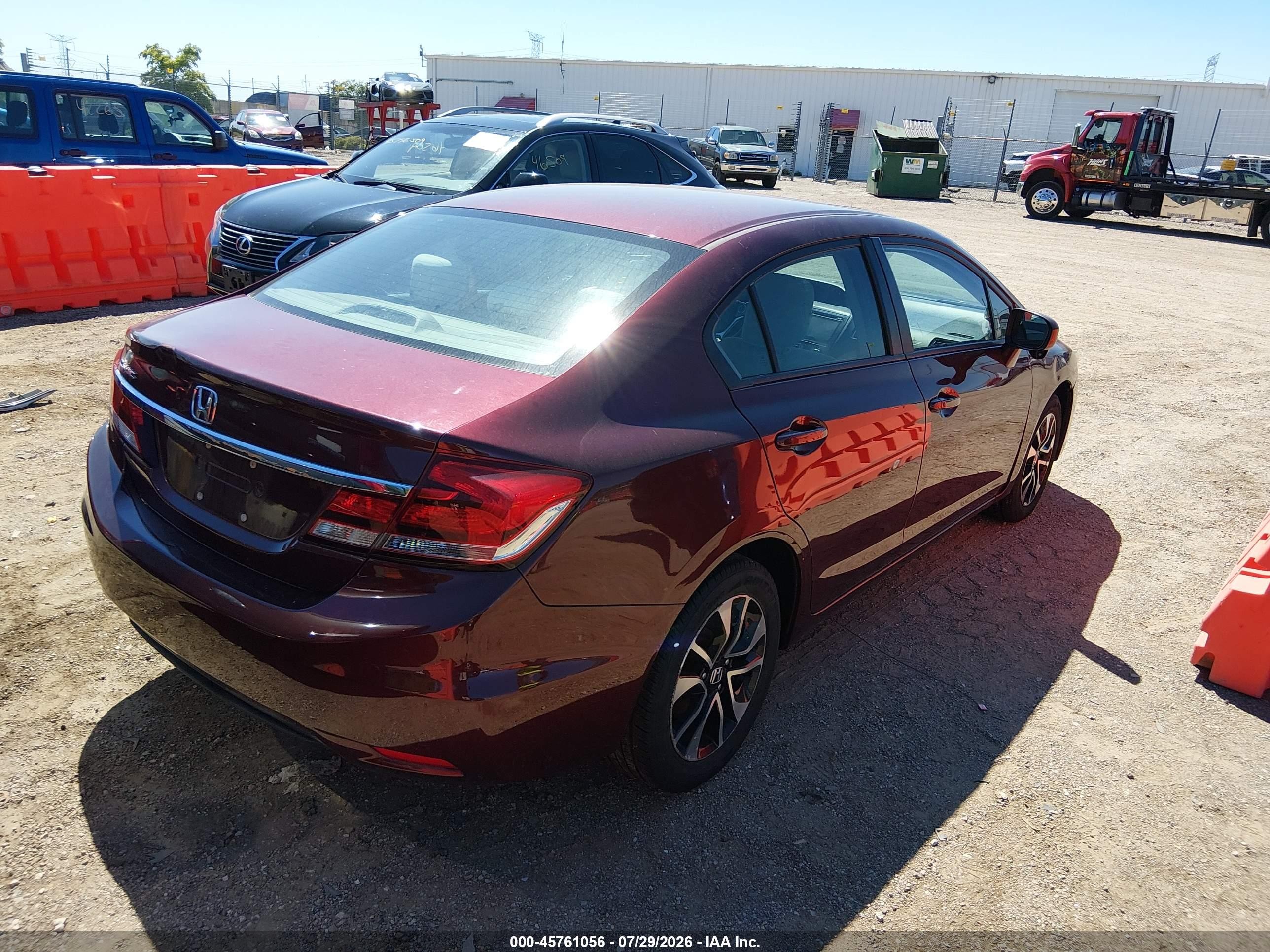 2015 Honda Civic Ex Maroon vin: 19XFB2F8XFE211316