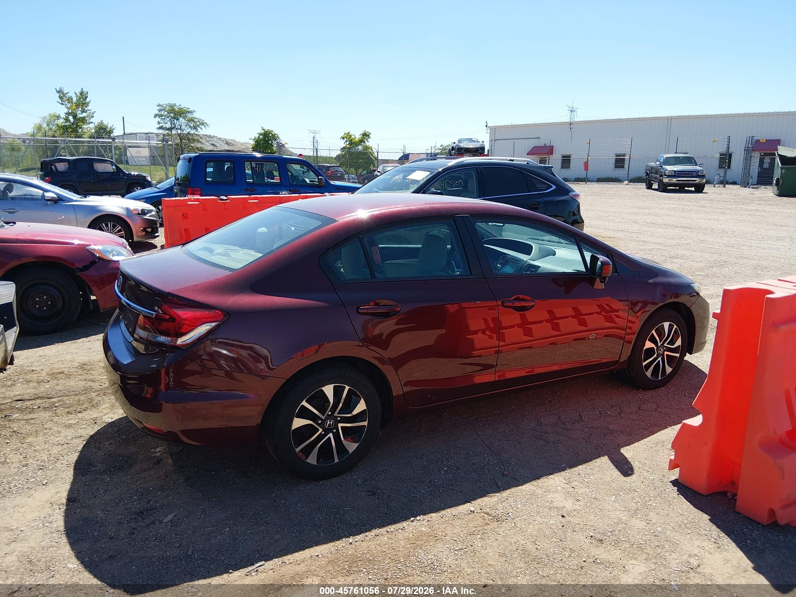 2015 Honda Civic Ex Maroon vin: 19XFB2F8XFE211316