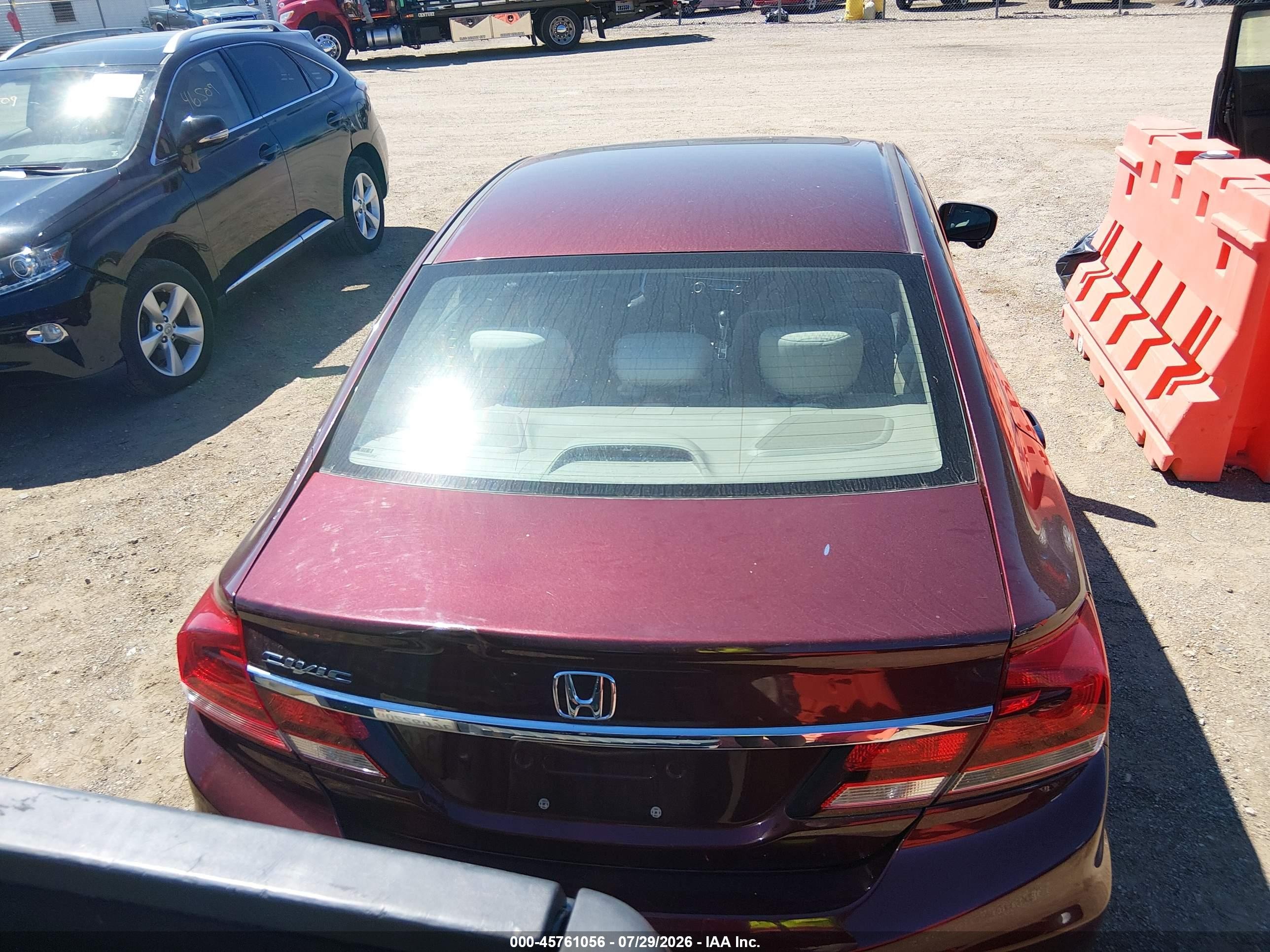 2015 Honda Civic Ex Maroon vin: 19XFB2F8XFE211316