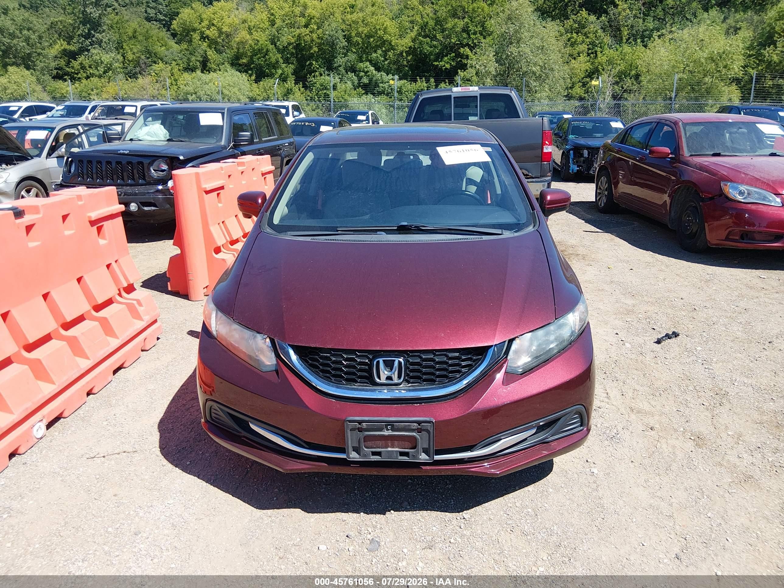 2015 Honda Civic Ex Maroon vin: 19XFB2F8XFE211316