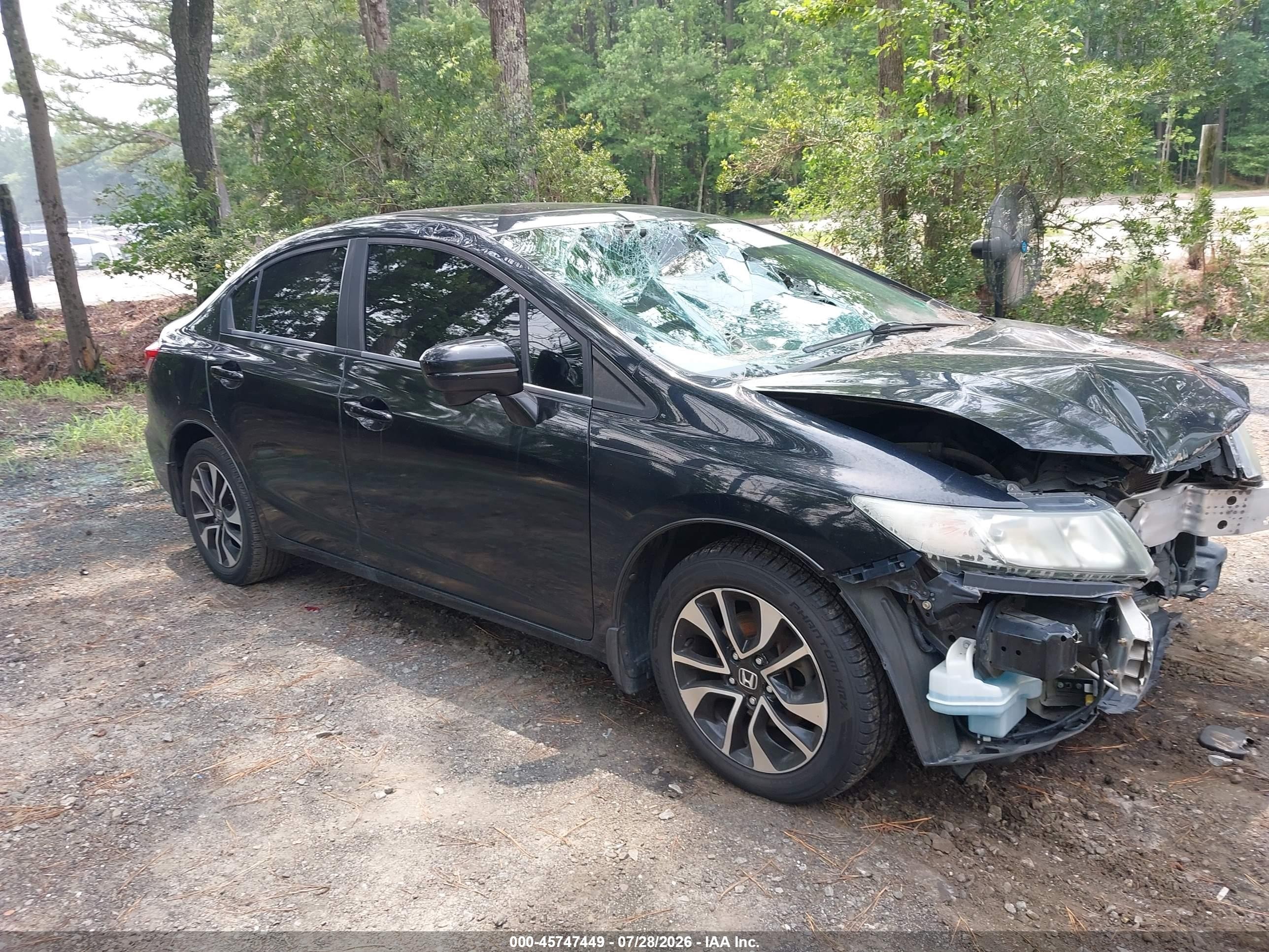 2015 Honda Civic Ex Черный vin: 19XFB2F8XFE215429