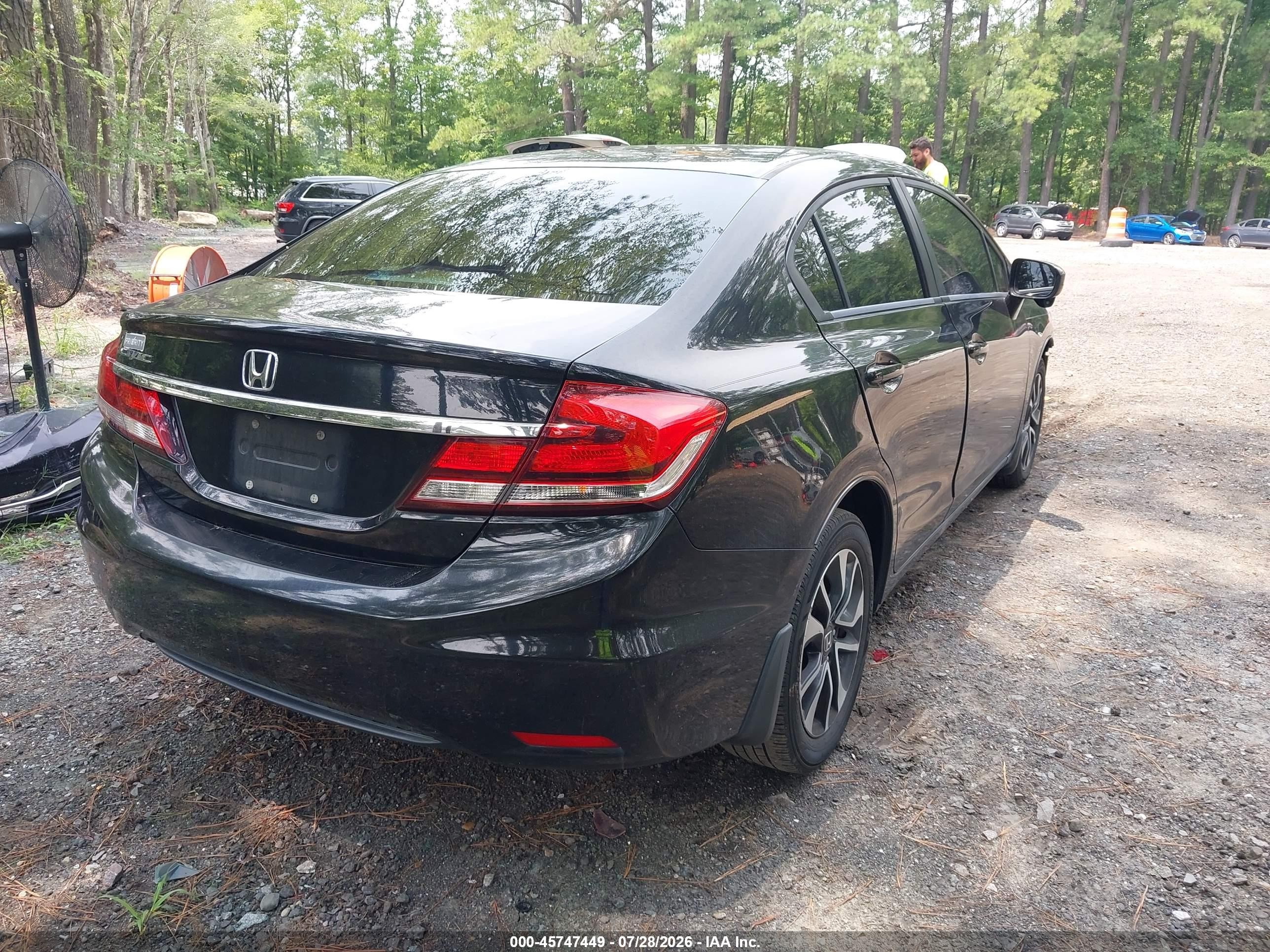 2015 Honda Civic Ex Черный vin: 19XFB2F8XFE215429