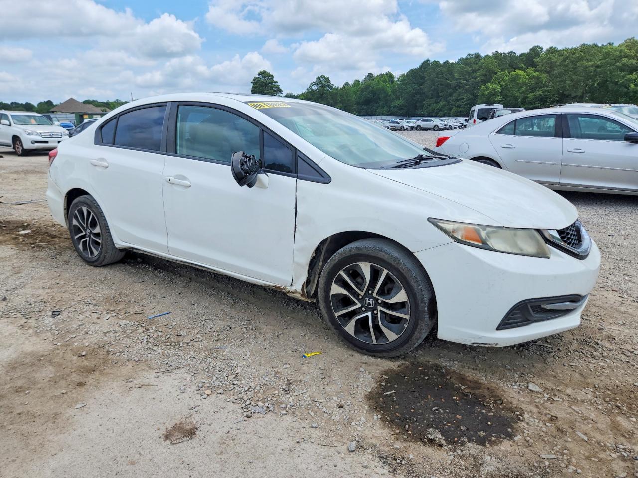 2015 Honda Civic Ex White vin: 19XFB2F8XFE221750