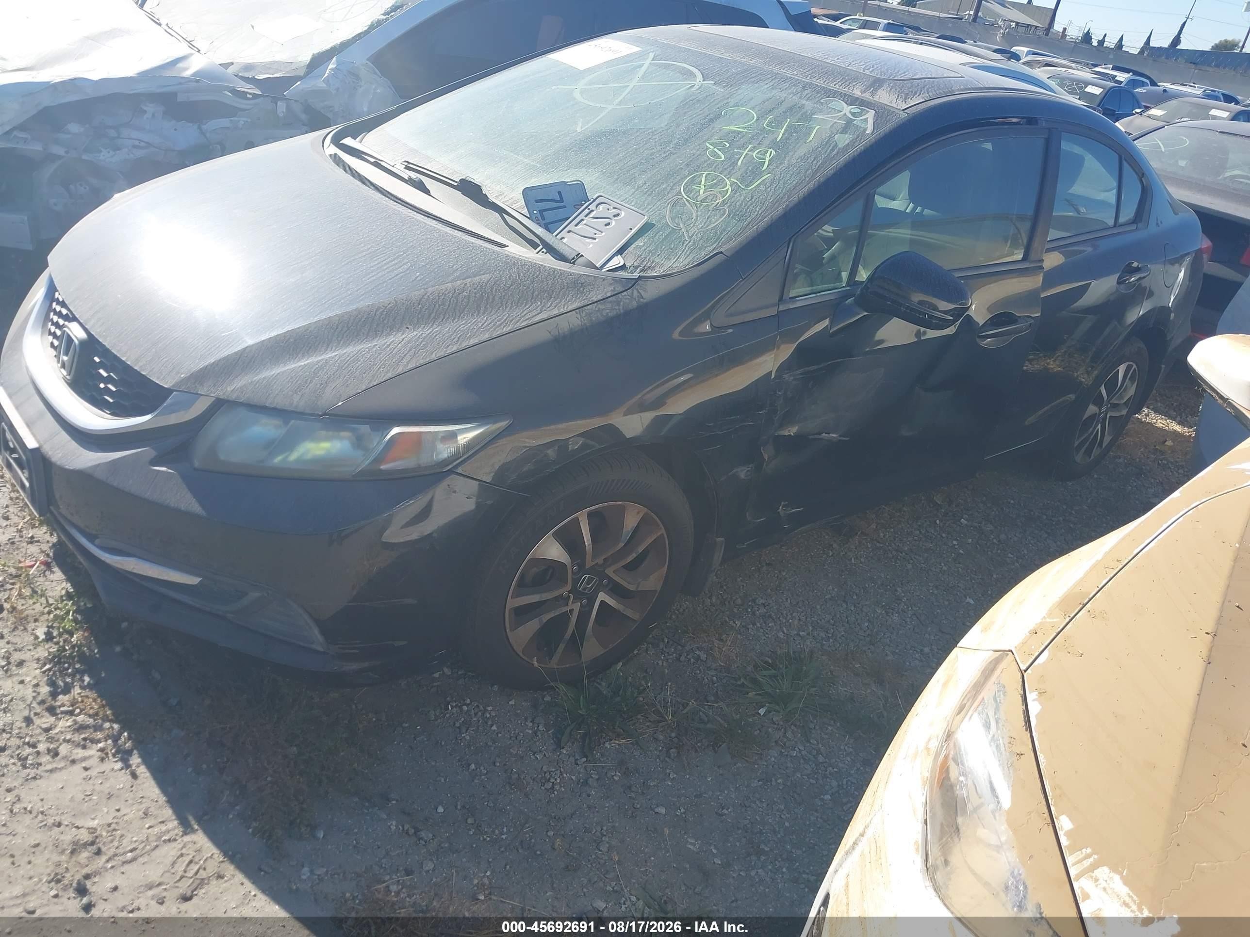 2015 Honda Civic Ex Black vin: 19XFB2F8XFE223336