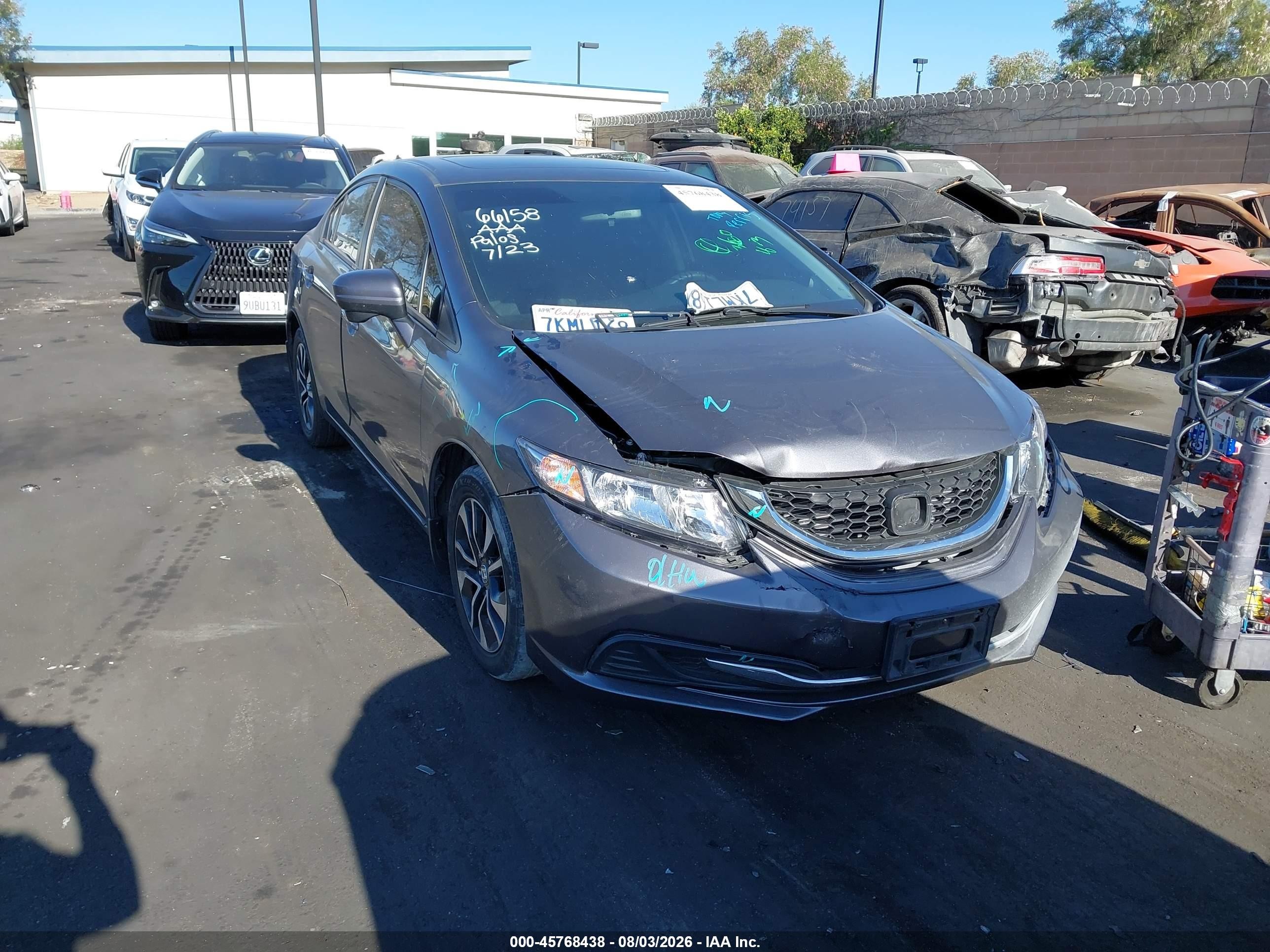 2015 Honda Civic Ex Gray vin: 19XFB2F8XFE235924