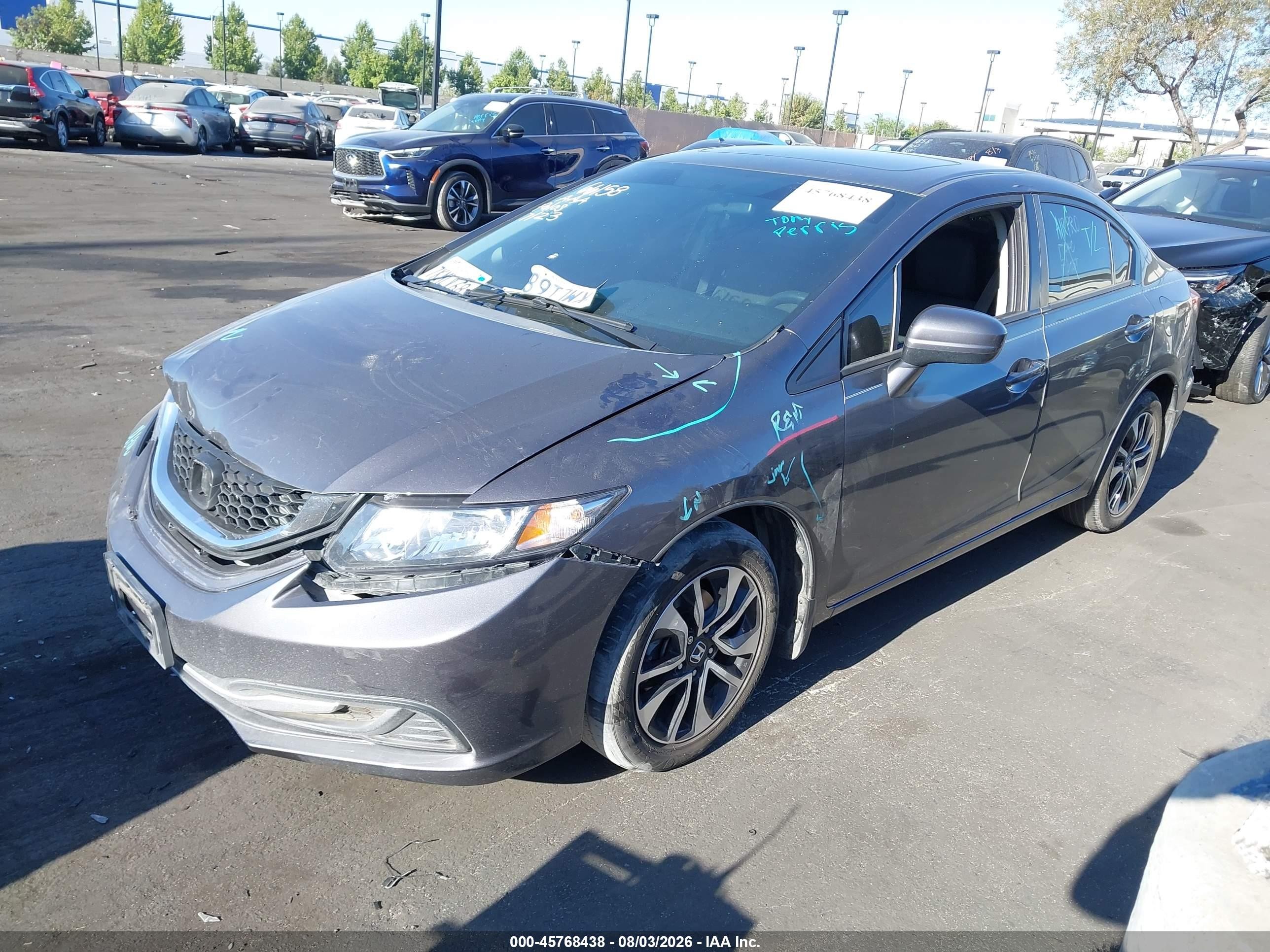 2015 Honda Civic Ex Gray vin: 19XFB2F8XFE235924