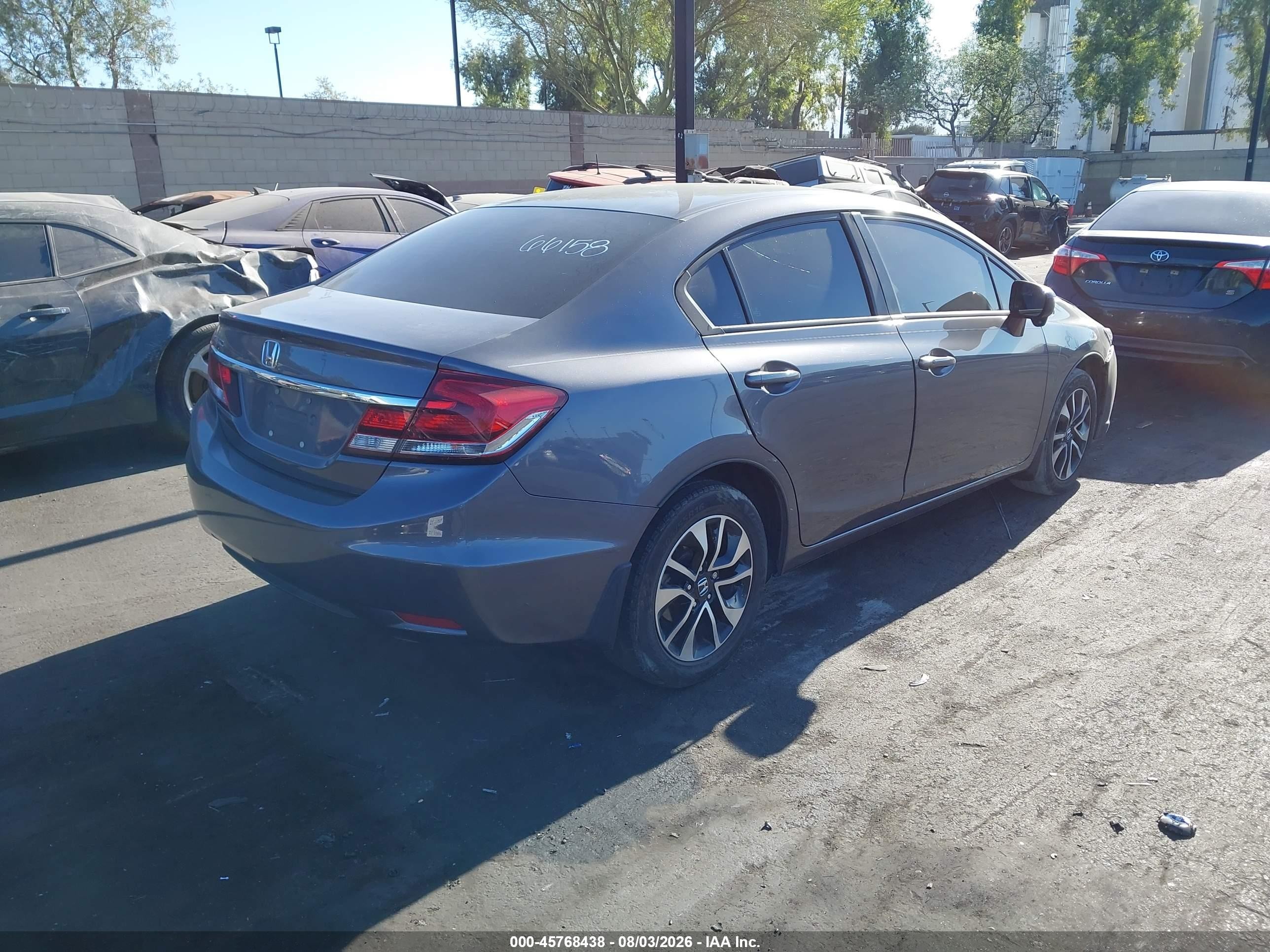 2015 Honda Civic Ex Gray vin: 19XFB2F8XFE235924
