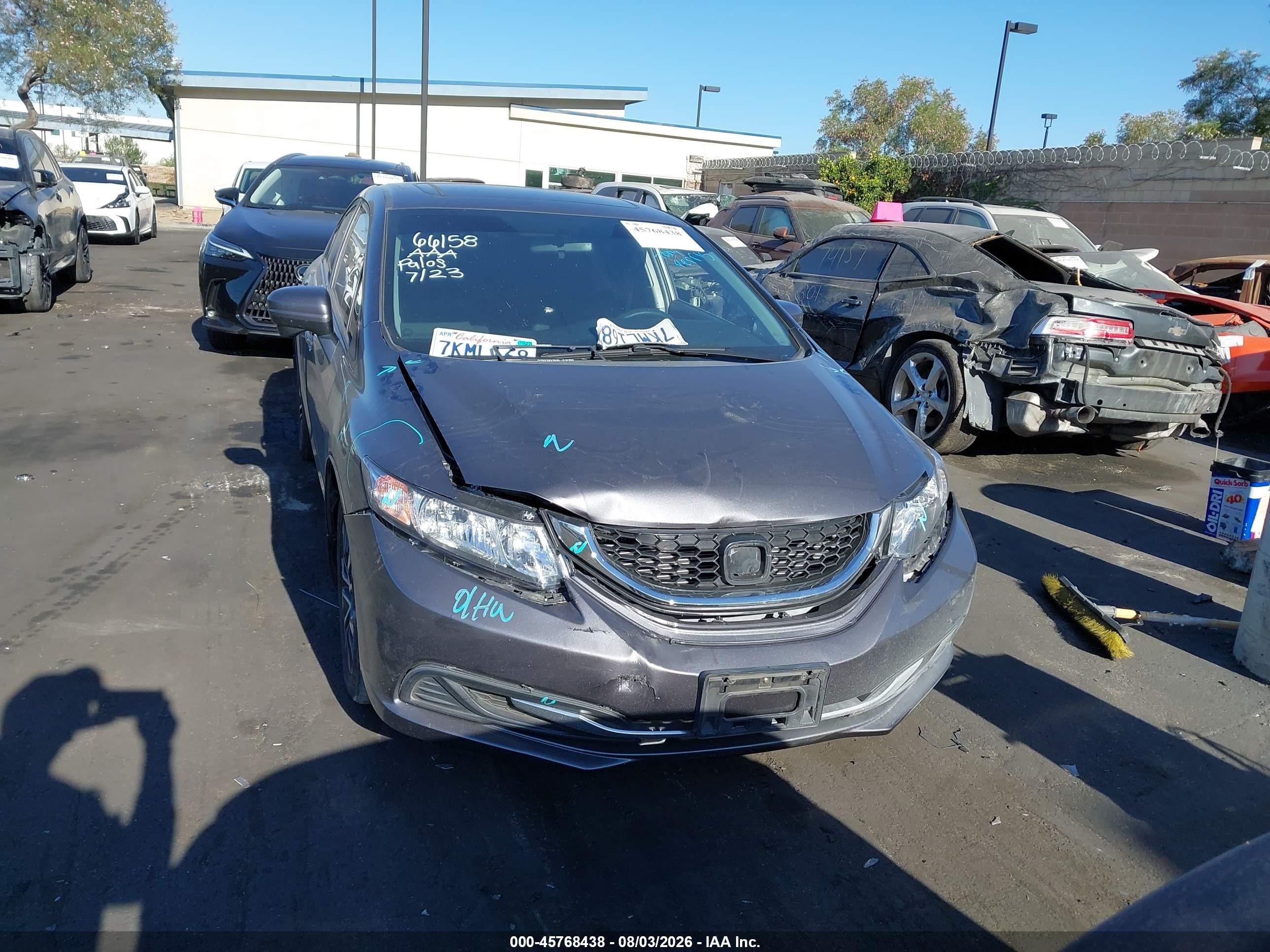 2015 Honda Civic Ex Gray vin: 19XFB2F8XFE235924