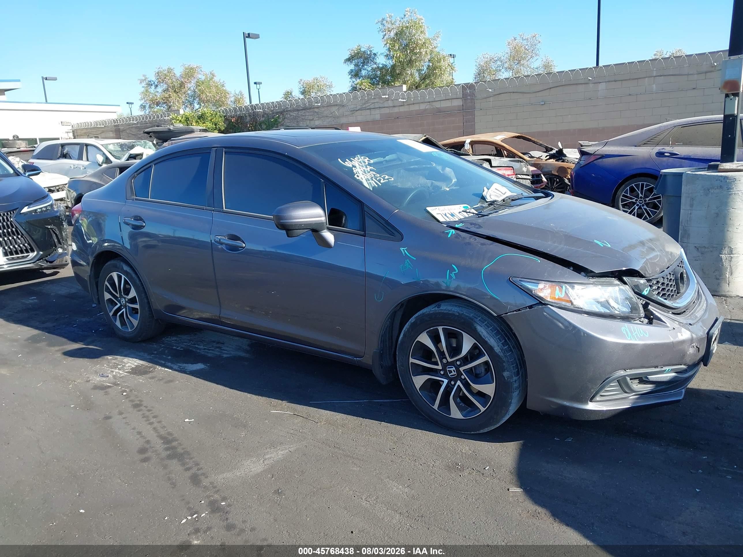 2015 Honda Civic Ex Gray vin: 19XFB2F8XFE235924