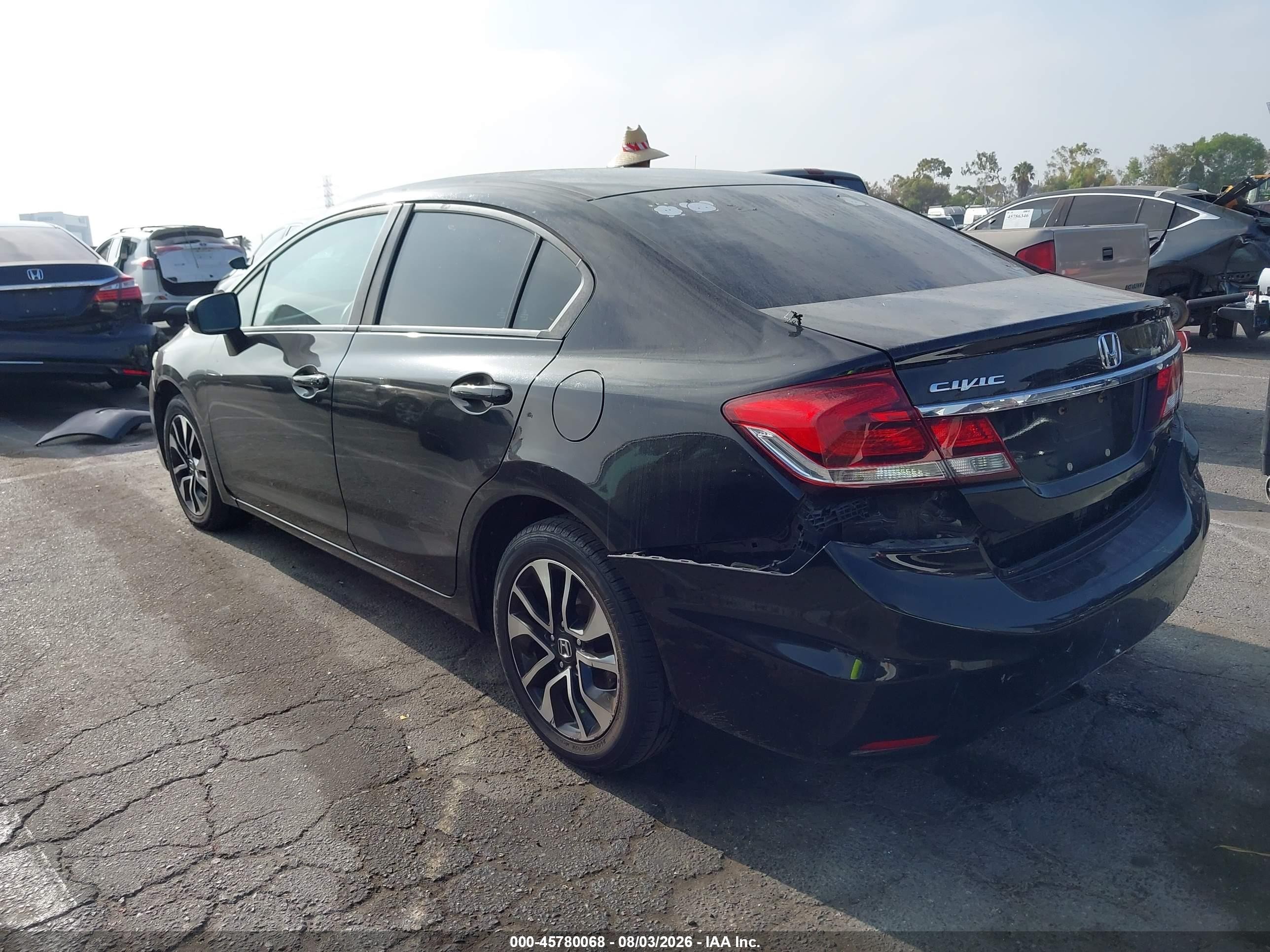 2015 Honda Civic Ex Black vin: 19XFB2F8XFE237544