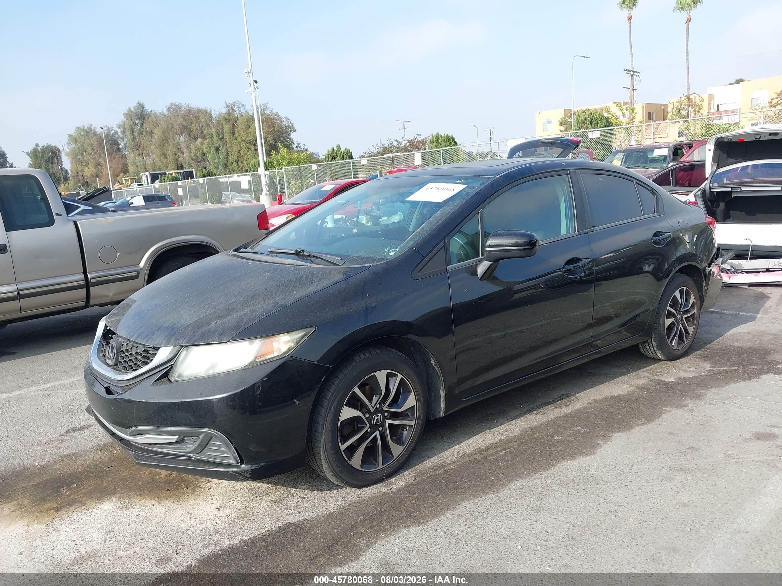 2015 Honda Civic Ex Black vin: 19XFB2F8XFE237544
